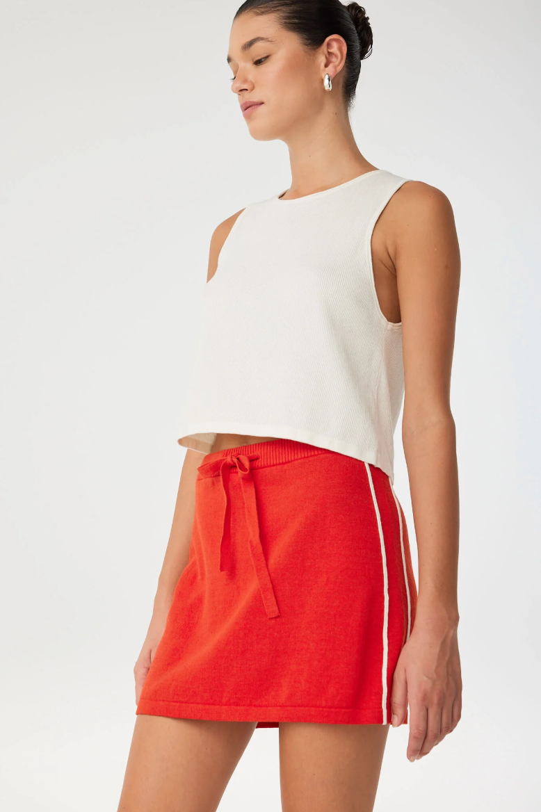Pippa Mini Skirt // Cherry Red