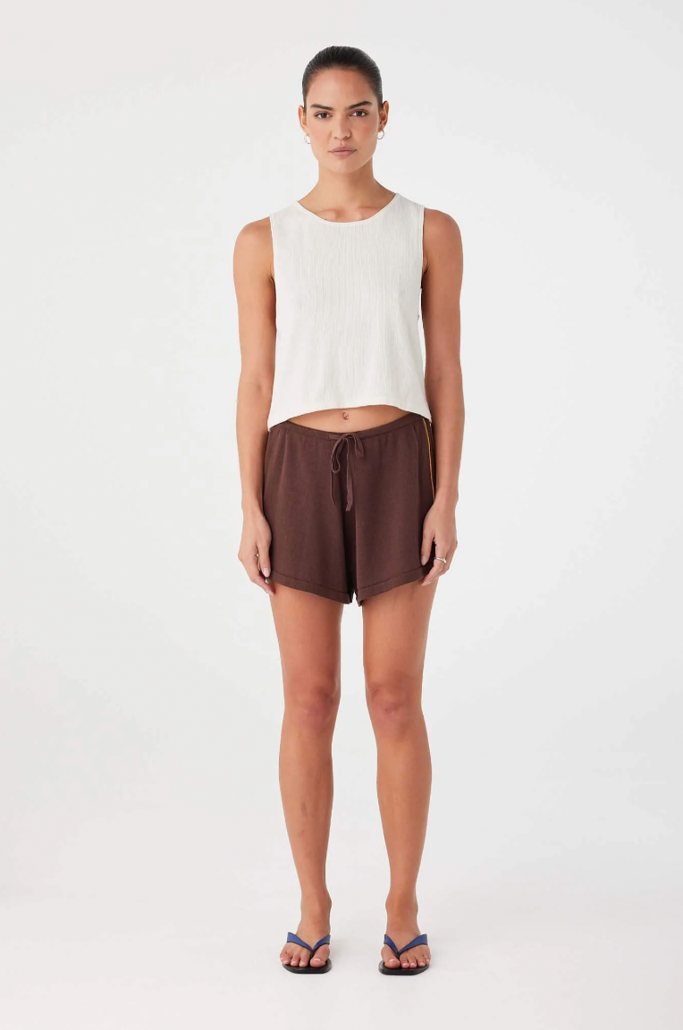 Pippa Drawstring Short // Espresso