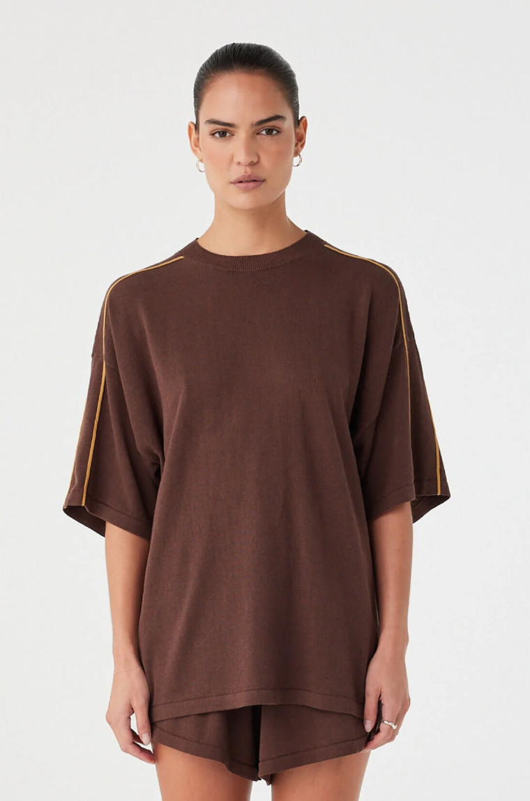 Pippa Oversized Tee // Espresso