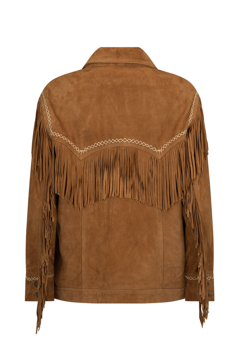 Fearless Heart Suede Fringe Jacket // Vintage Tan