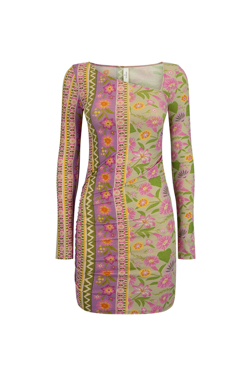 Goldie Shimmer Mini Dress // Desert Rose