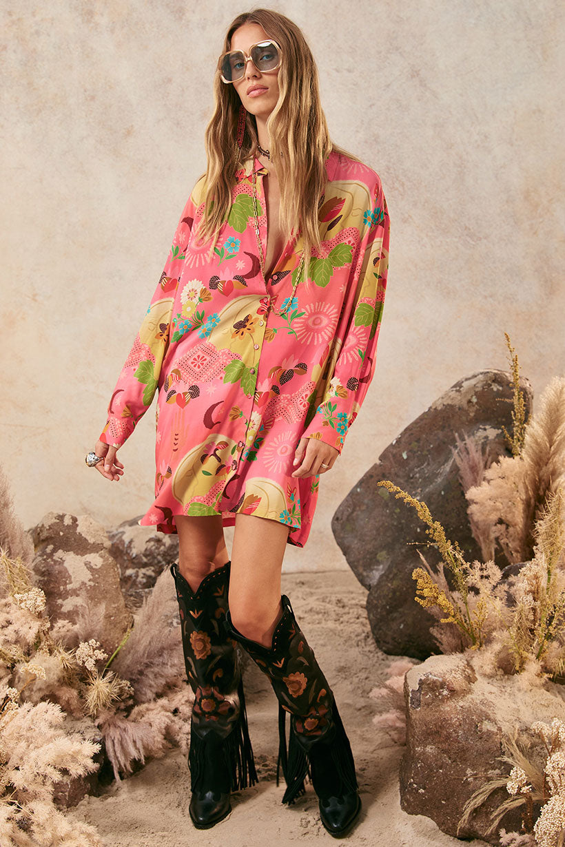 Libertine Shirt Dress // Cayenne