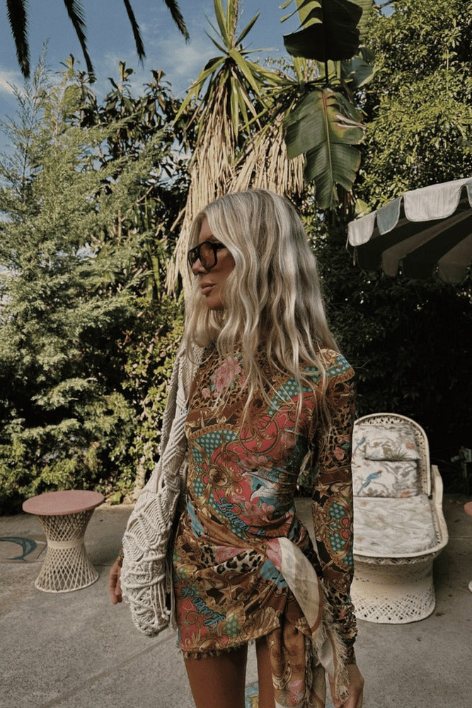 Lovers & Dreamers Mesh Long Sleeve Top // Cosmos Pink