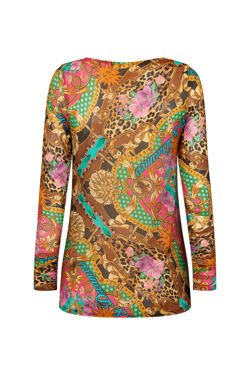 Lovers & Dreamers Mesh Long Sleeve Top // Cosmos Pink