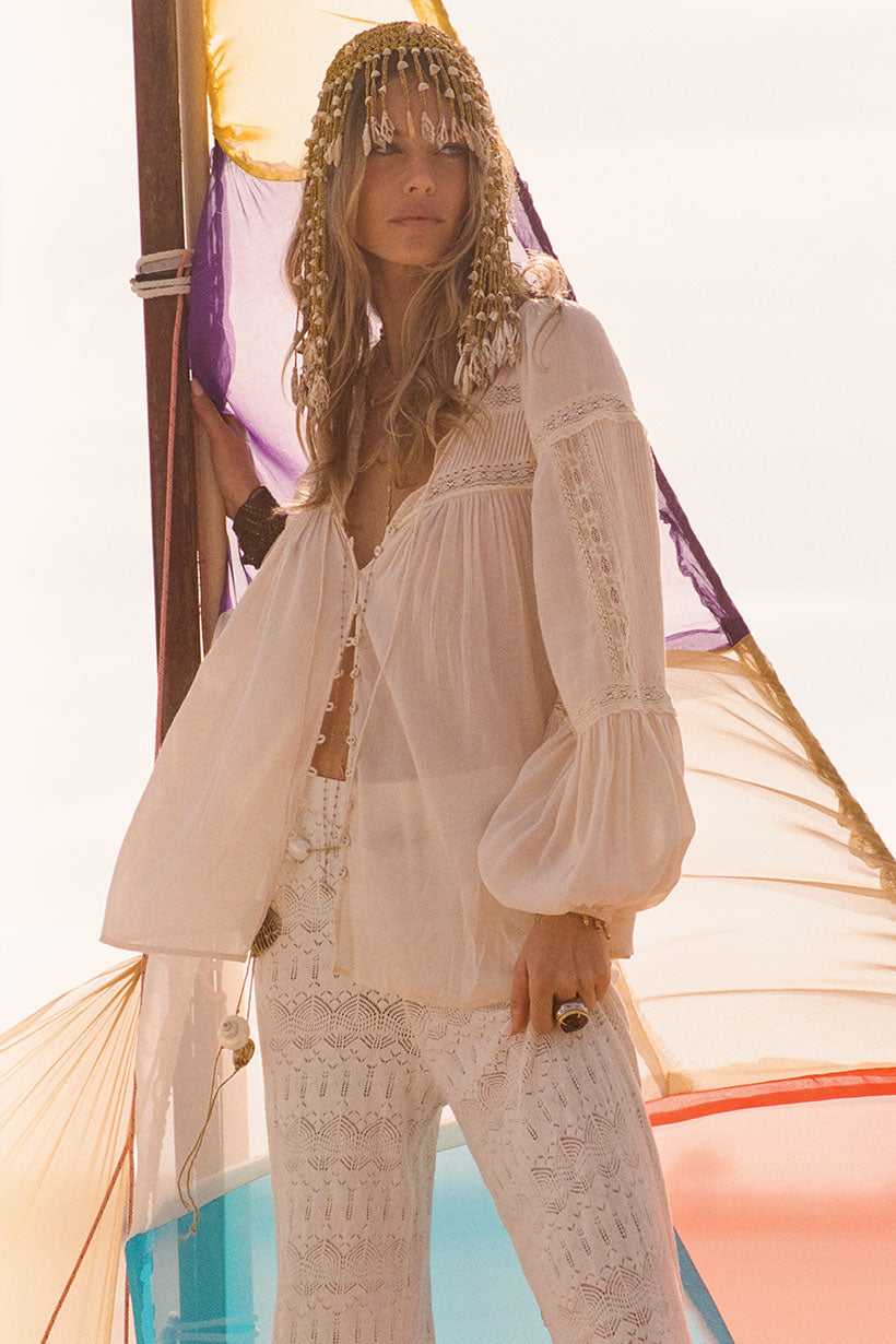 Siesta Pant // White Sand