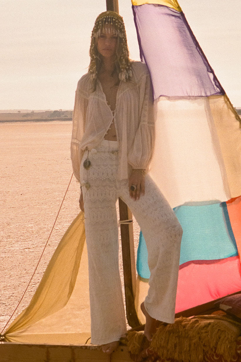 Siesta Pant // White Sand