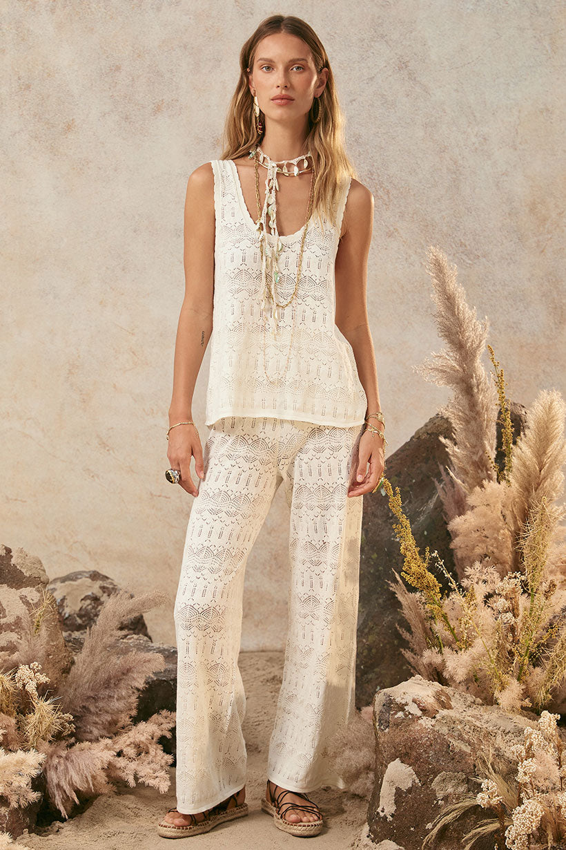 Siesta Pant // White Sand