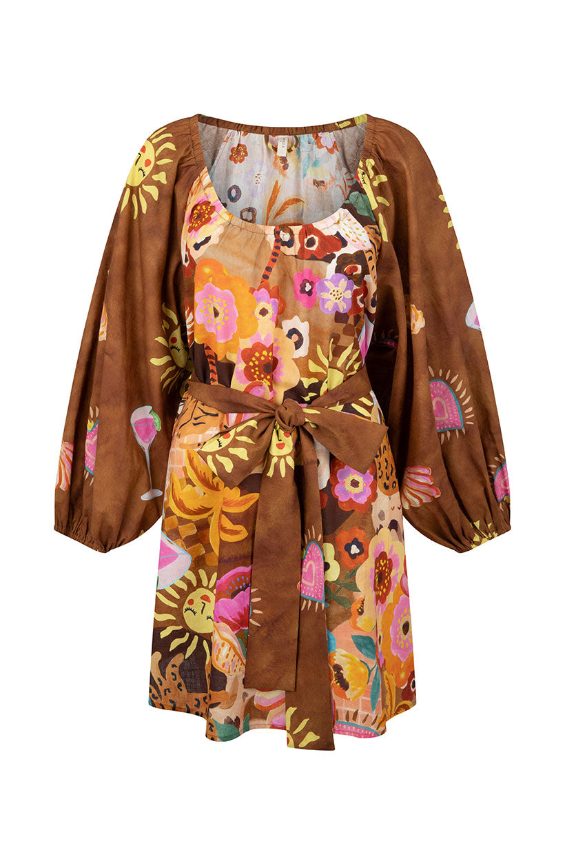 Birth of Venus Tunic Dress // Caramel