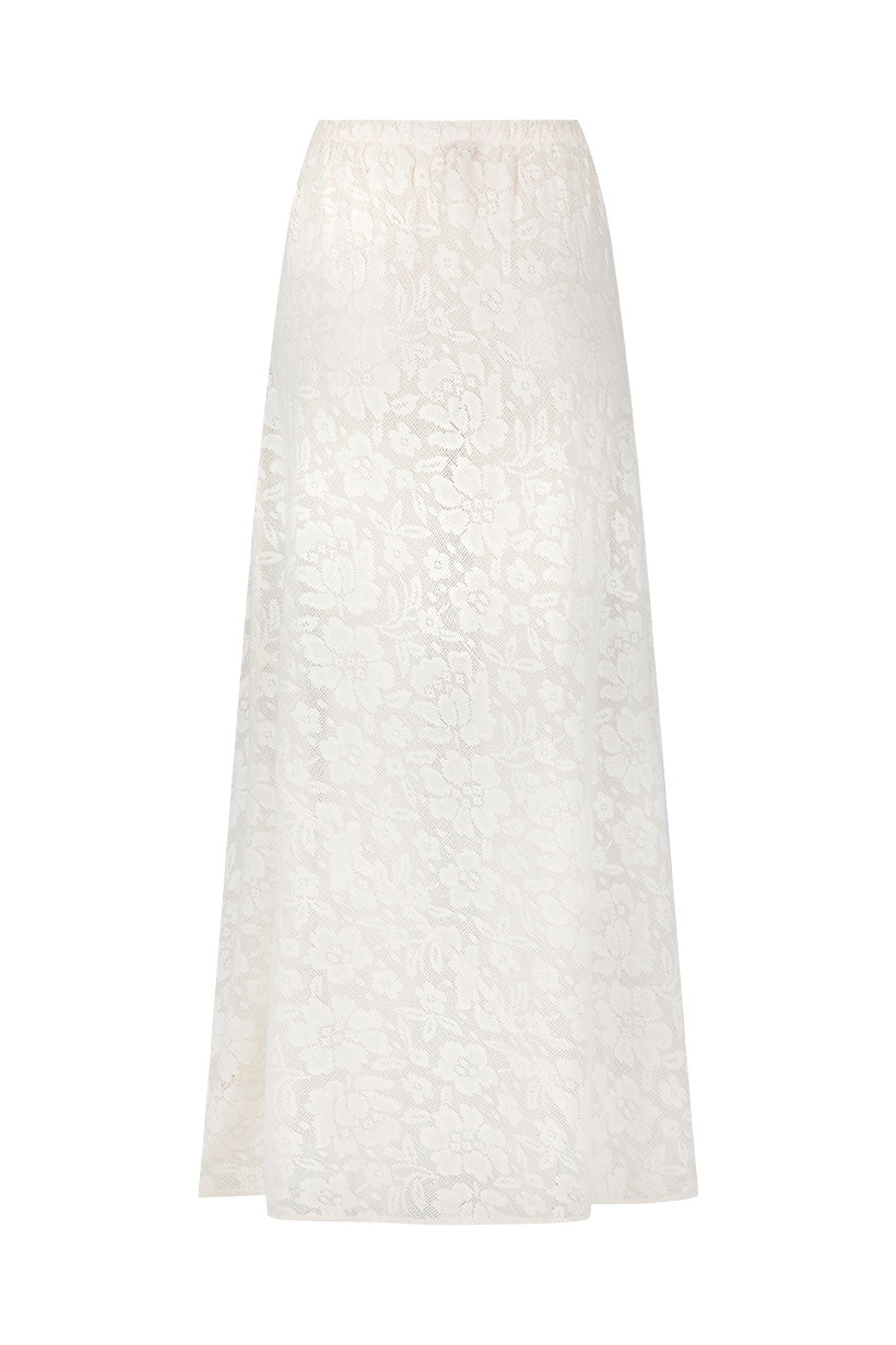 Free Love Lace Bias Skirt // Vintage Cream