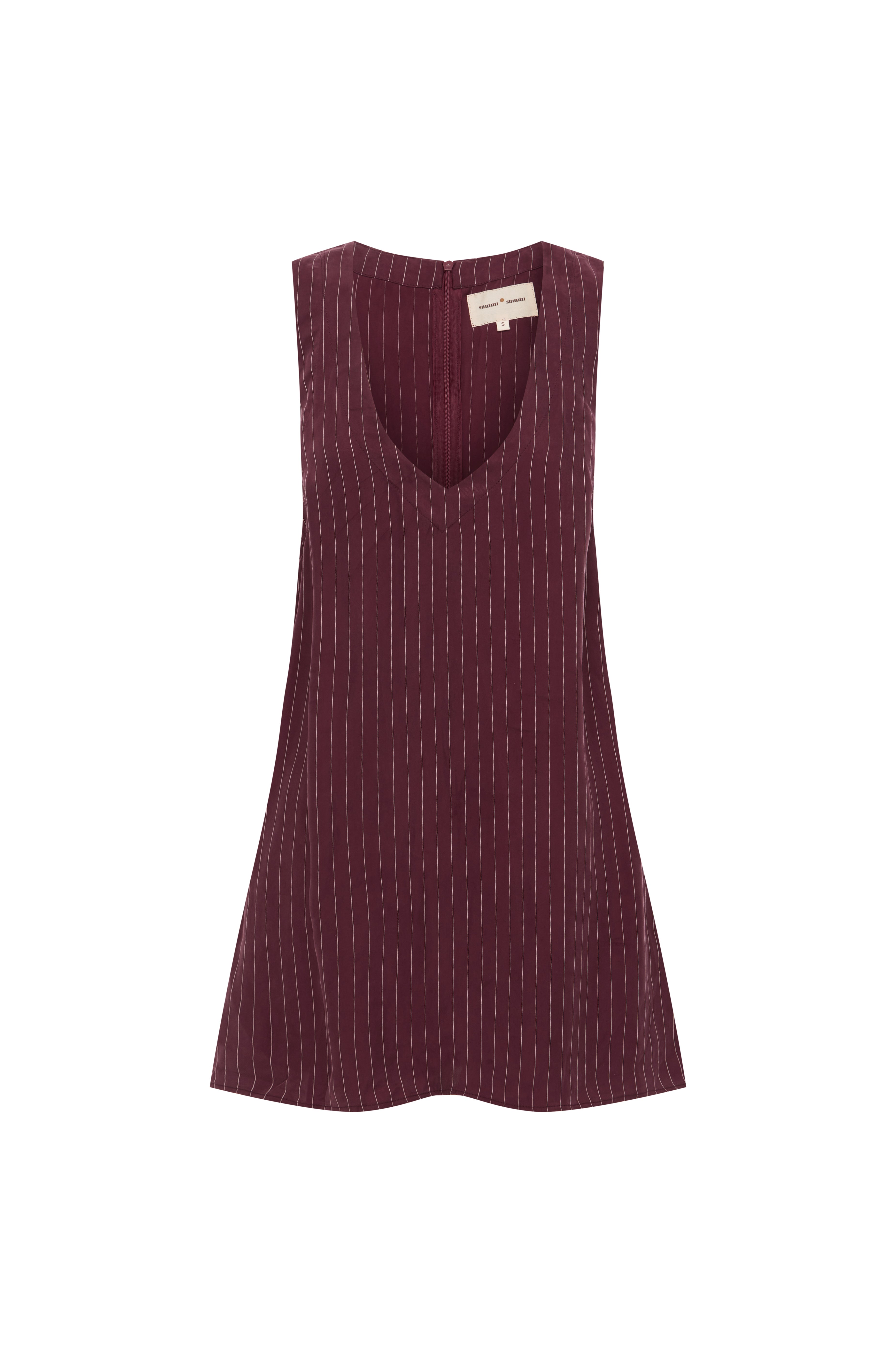 V-Neck Shift Dress // Kina Pinstripe
