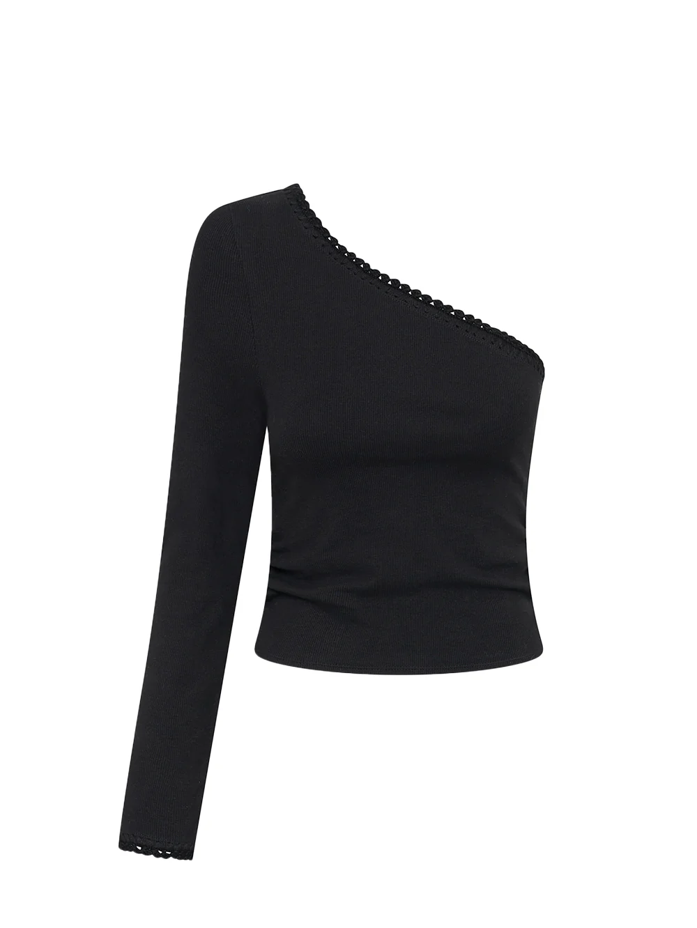 Tallulah One Shoulder Top // Black