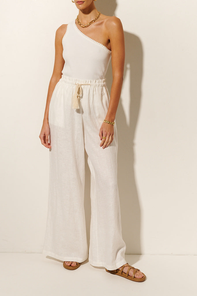 Tallulah One Shoulder Tank // Ivory
