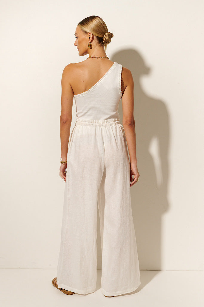 Tallulah One Shoulder Tank // Ivory