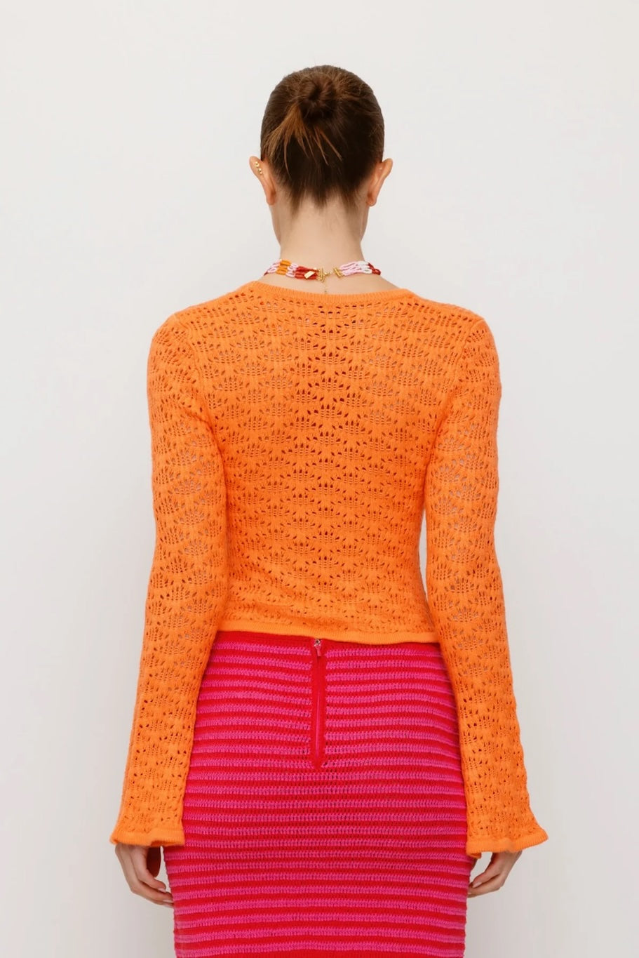 Amara Knit Cardigan // Coral