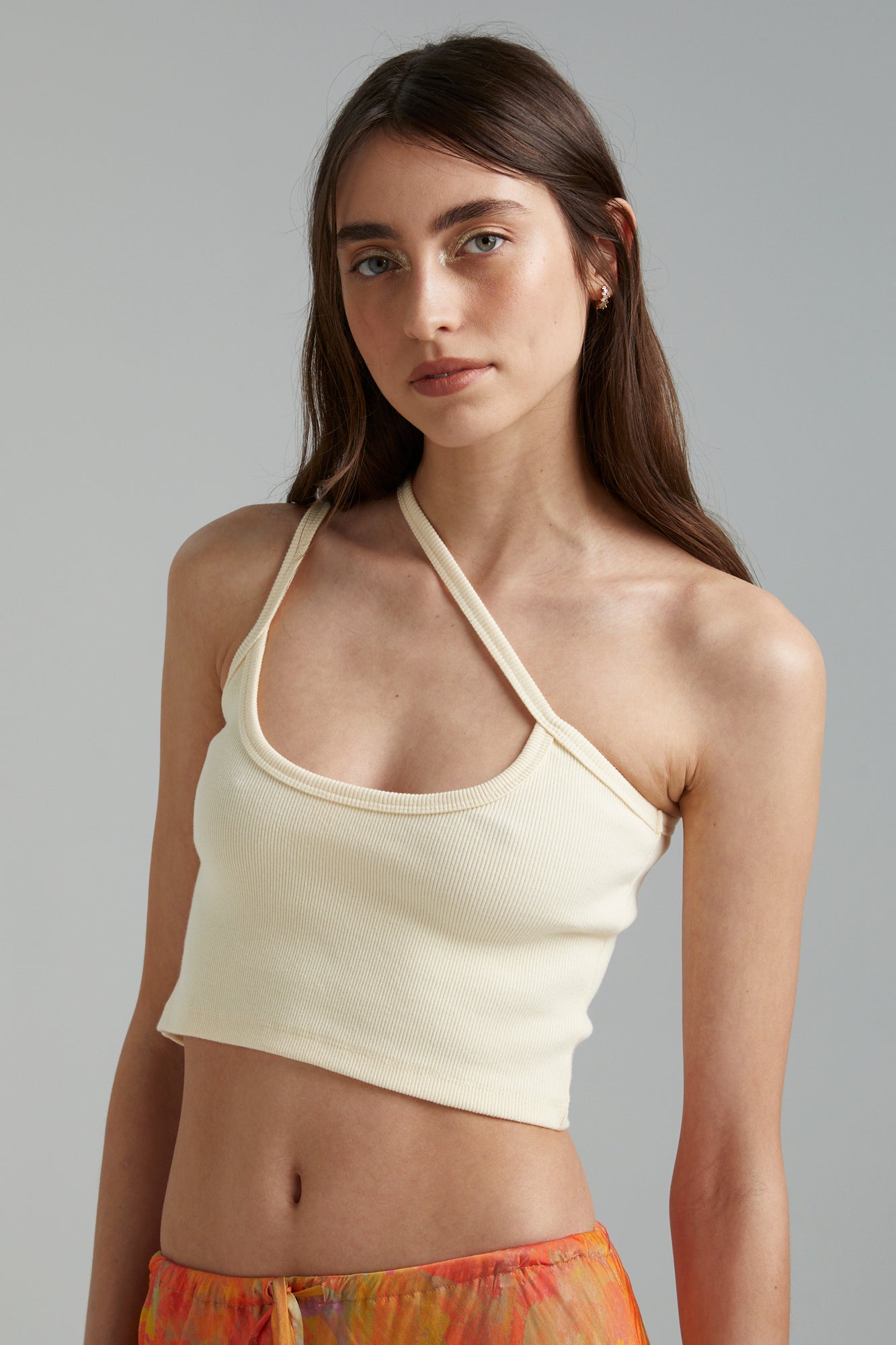 One Shoulder Cross Over Top // Vanilla Sky