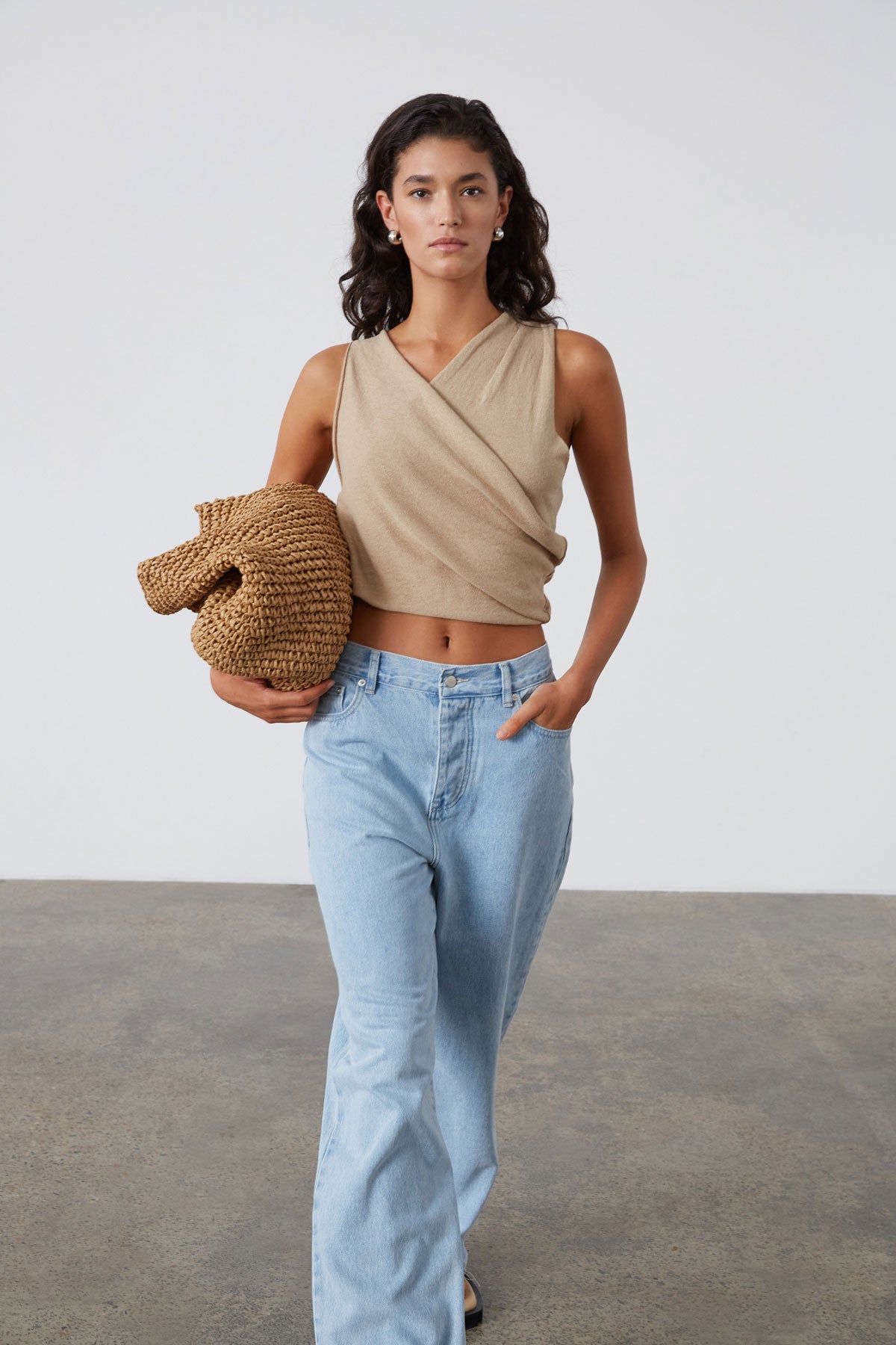 Recycled Cotton Mid Rise Jean // Light Wash