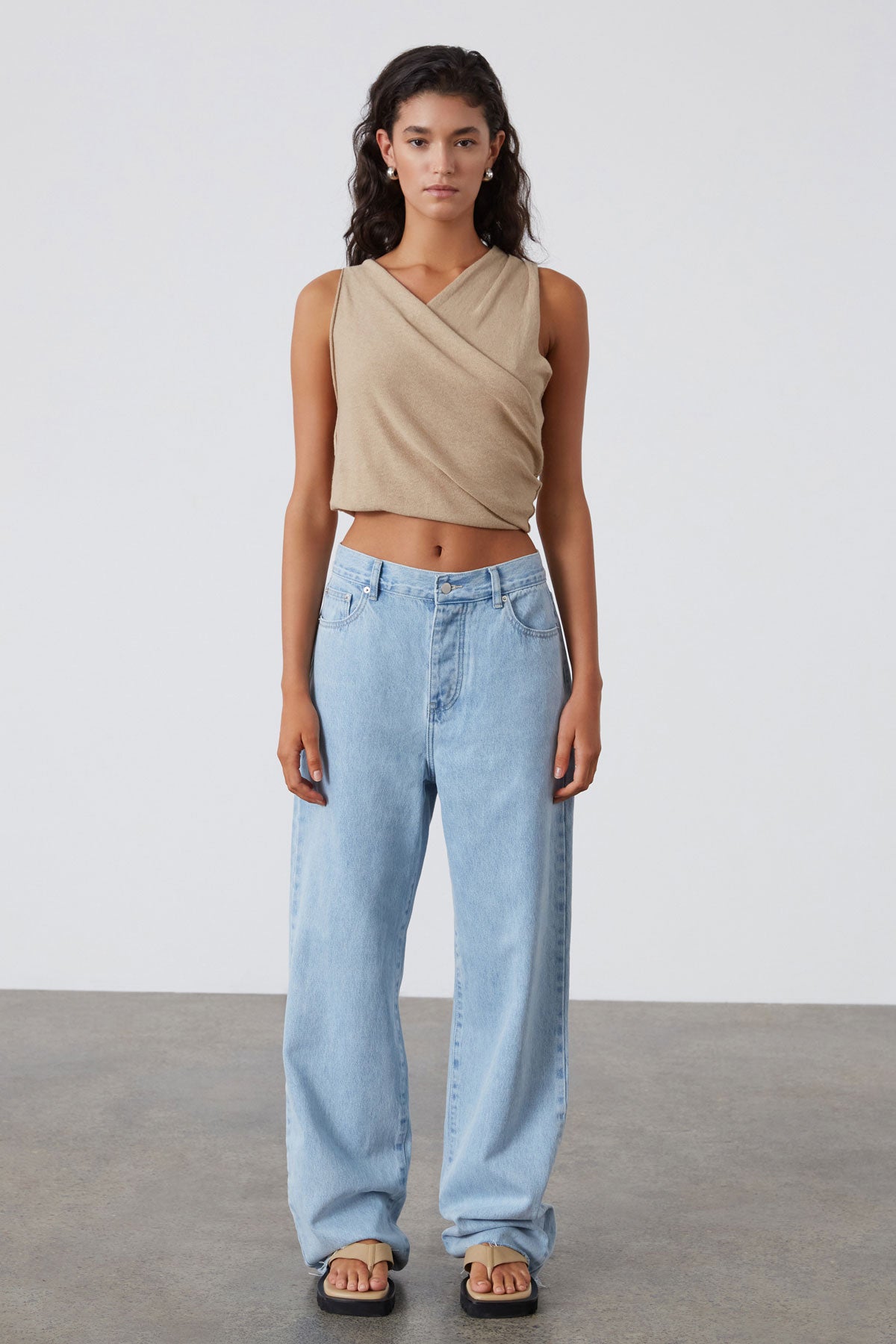 Recycled Cotton Mid Rise Jean // Light Wash