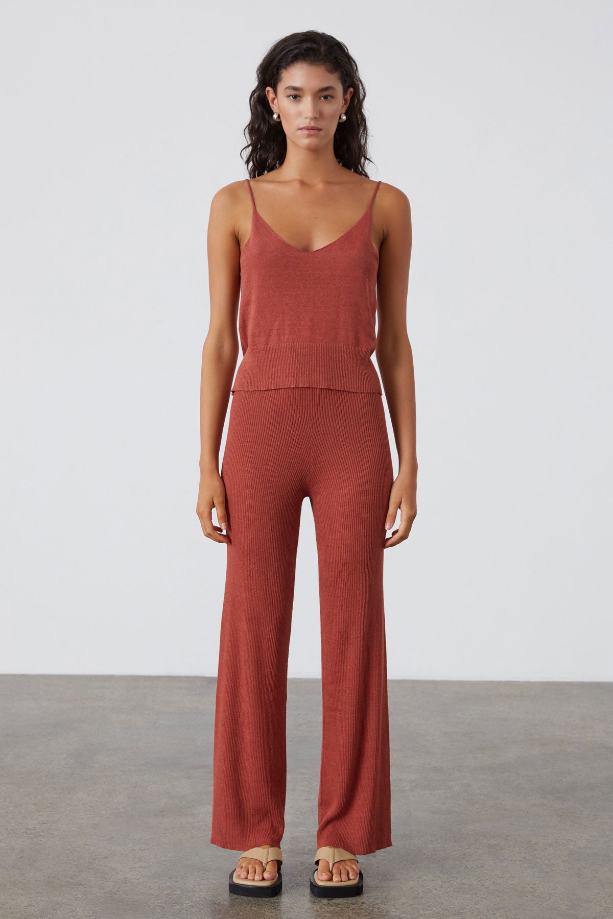 Knit Pant // Earth Red