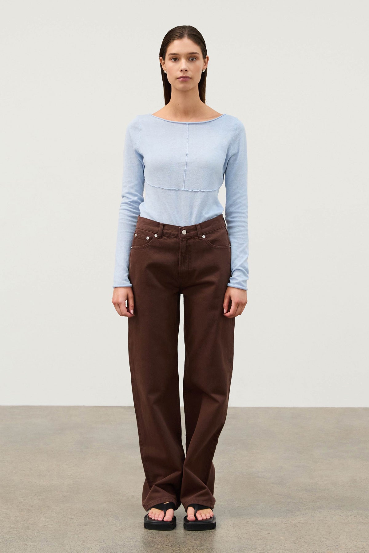 Mid Rise Recycled Denim Jean // Cocoa