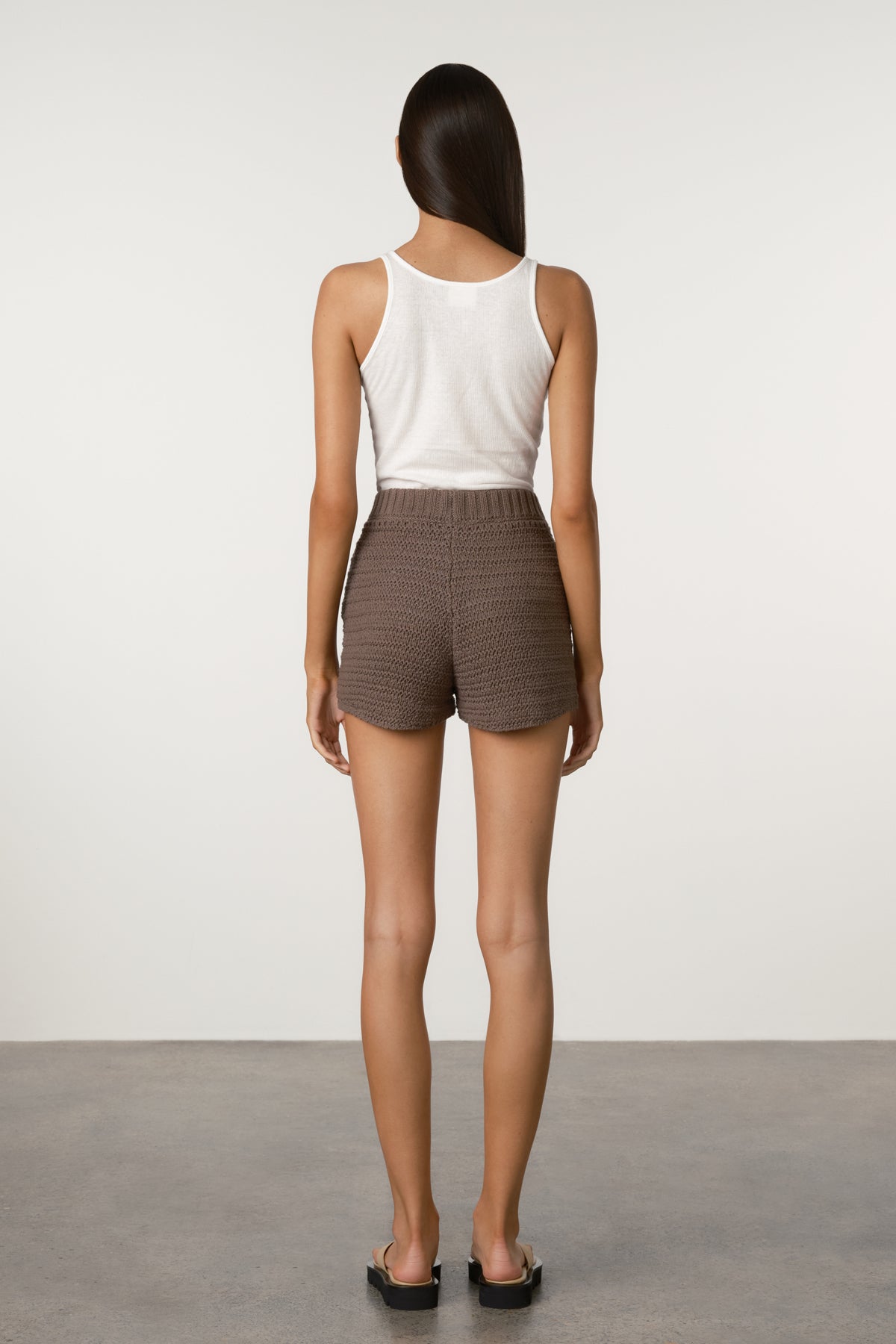Lattice Knit Short // Carob