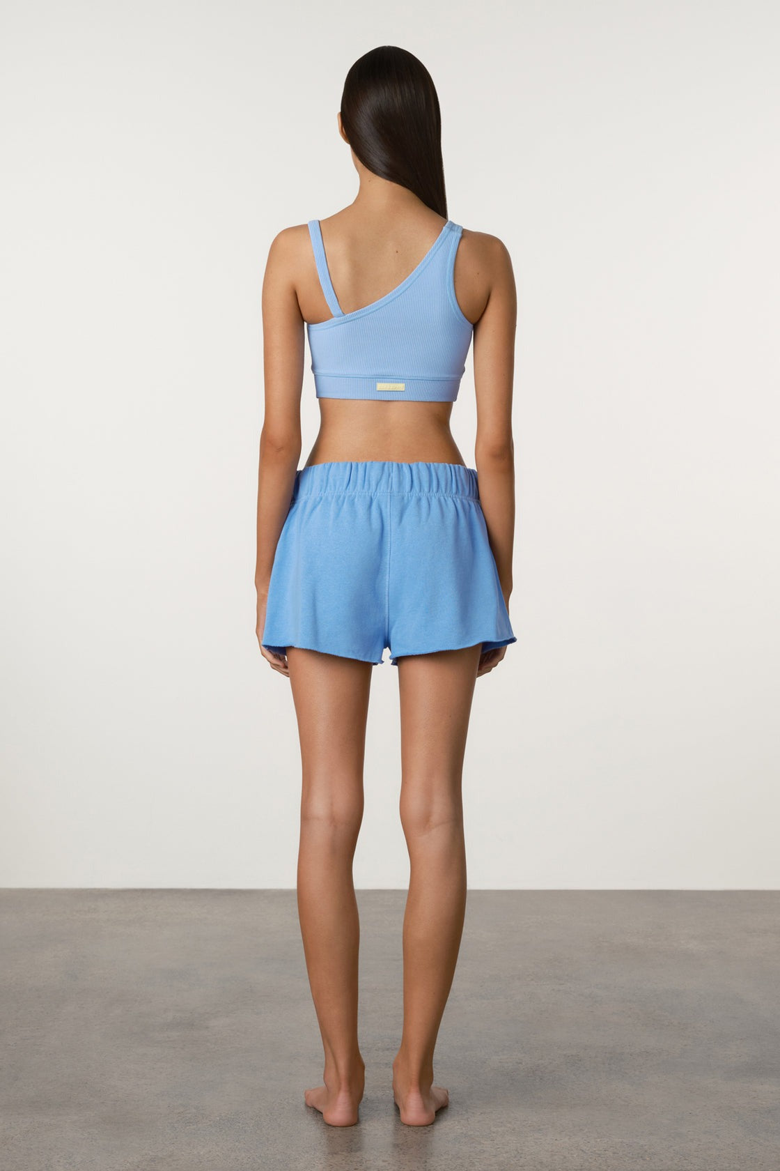 Waffle Crop Top // Ocean Blue
