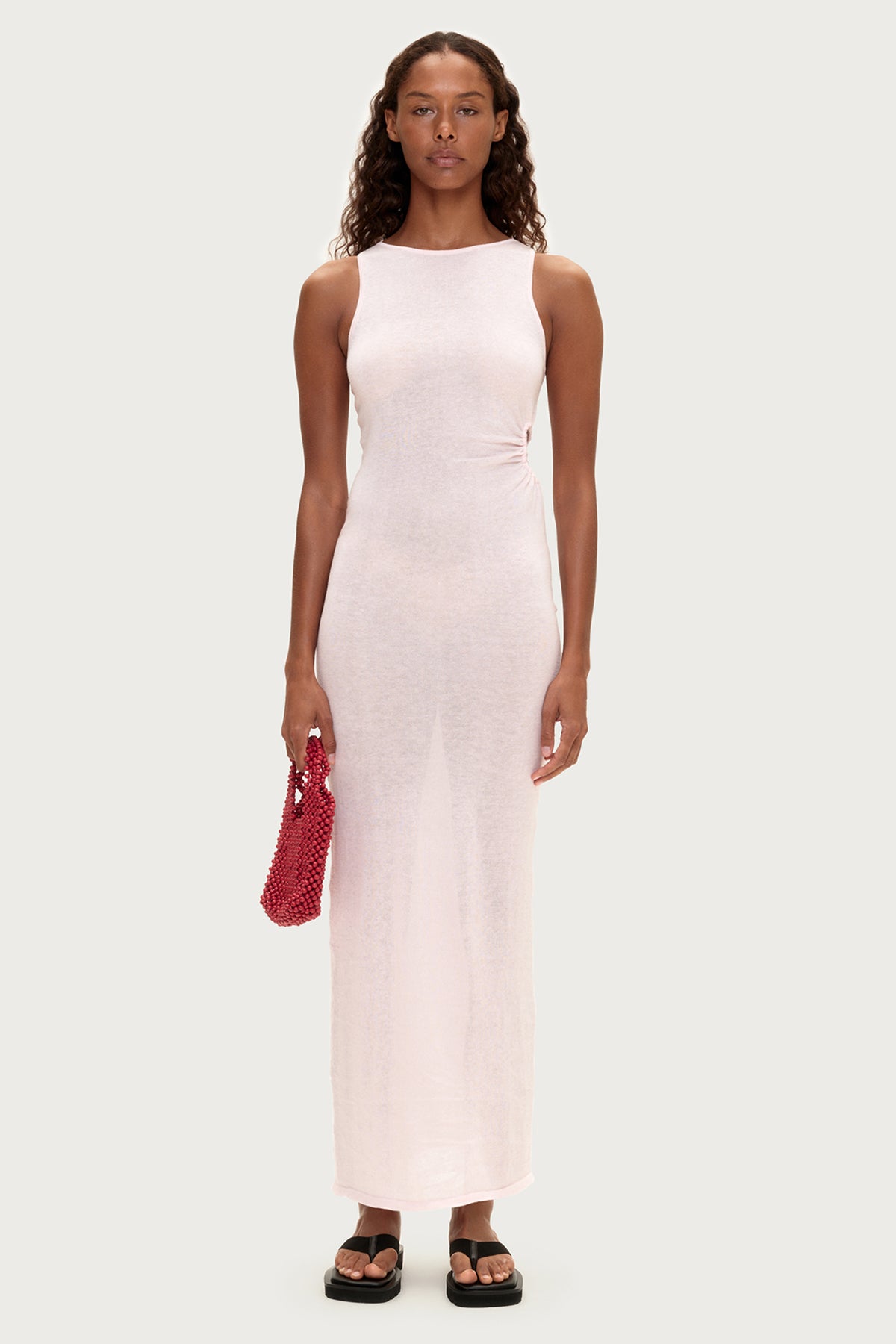 Cut Out Knit Dress // Soft Pink Isla Samsara Cut Out Knit Dress // Soft Pink Isla Samsara