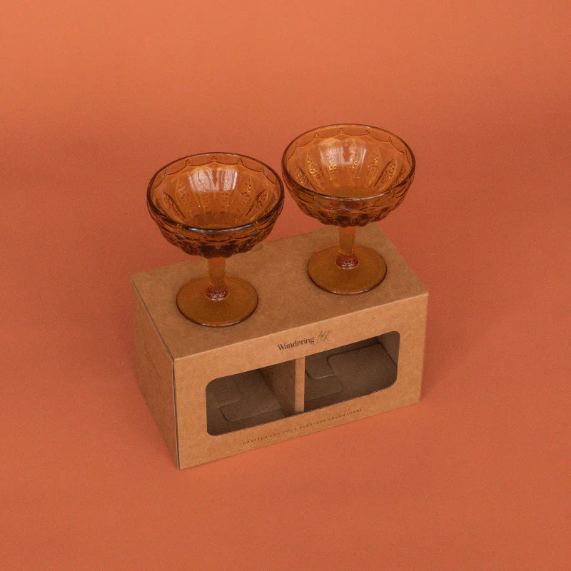 Margarita Glass Set of 2 // Amber