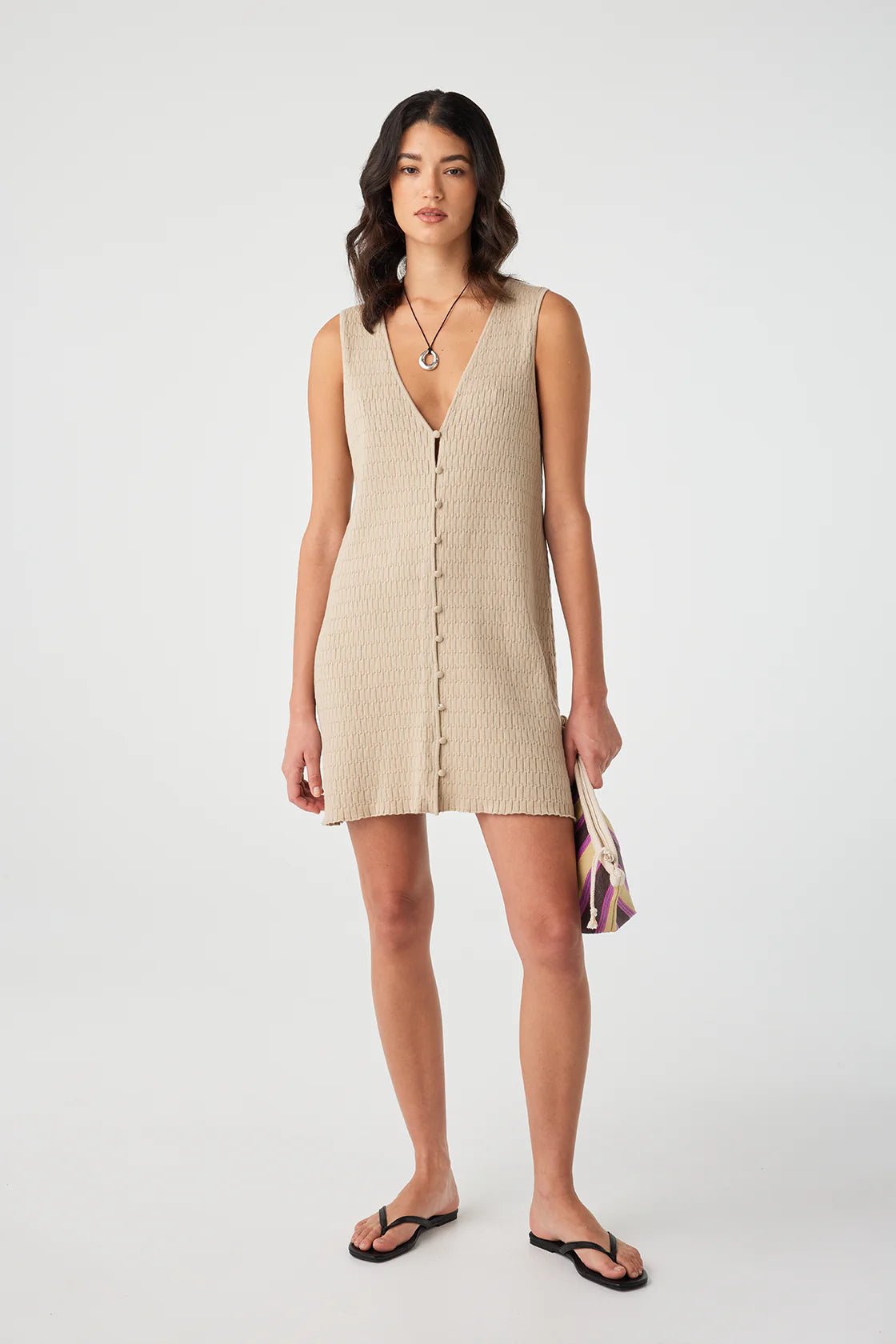 Jude Reversible Mini Dress // Taupe