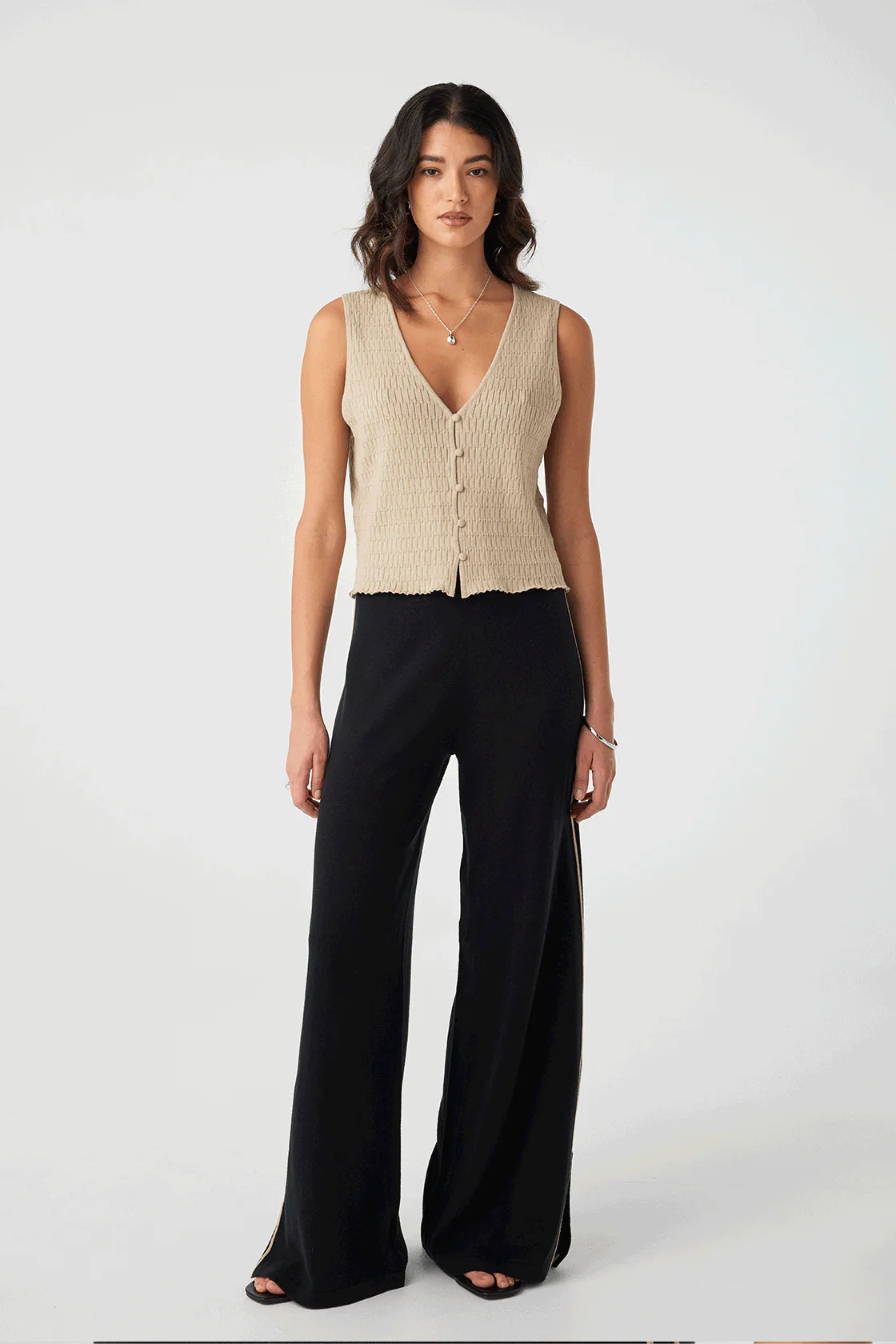 Jude Reversible Knit Vest // Taupe
