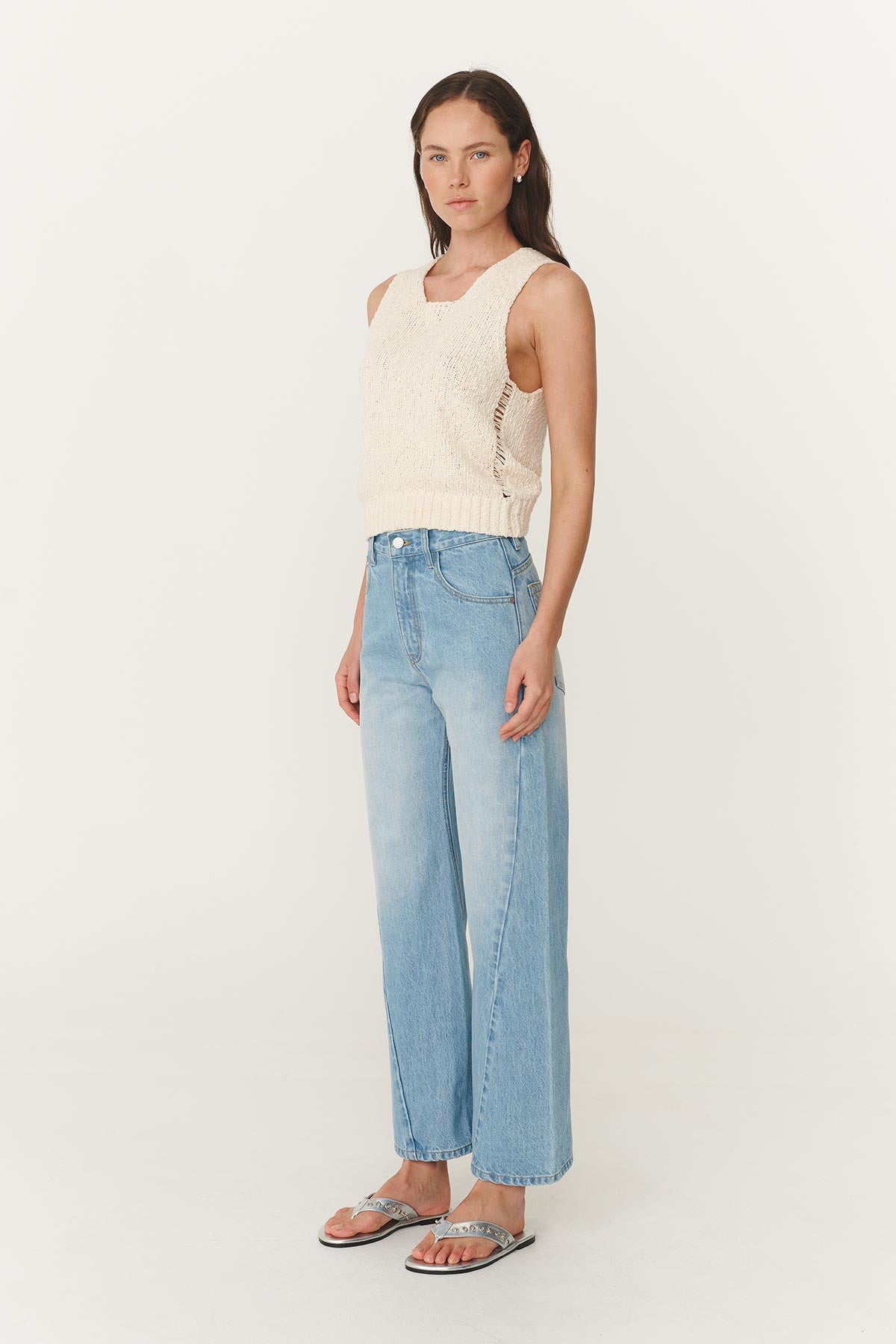Percy Curve Seam Jeans // Faded Blue