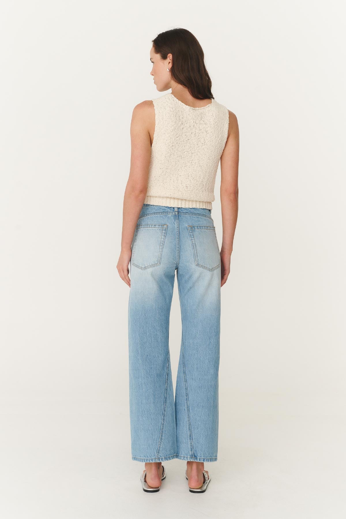 Percy Curve Seam Jeans // Faded Blue