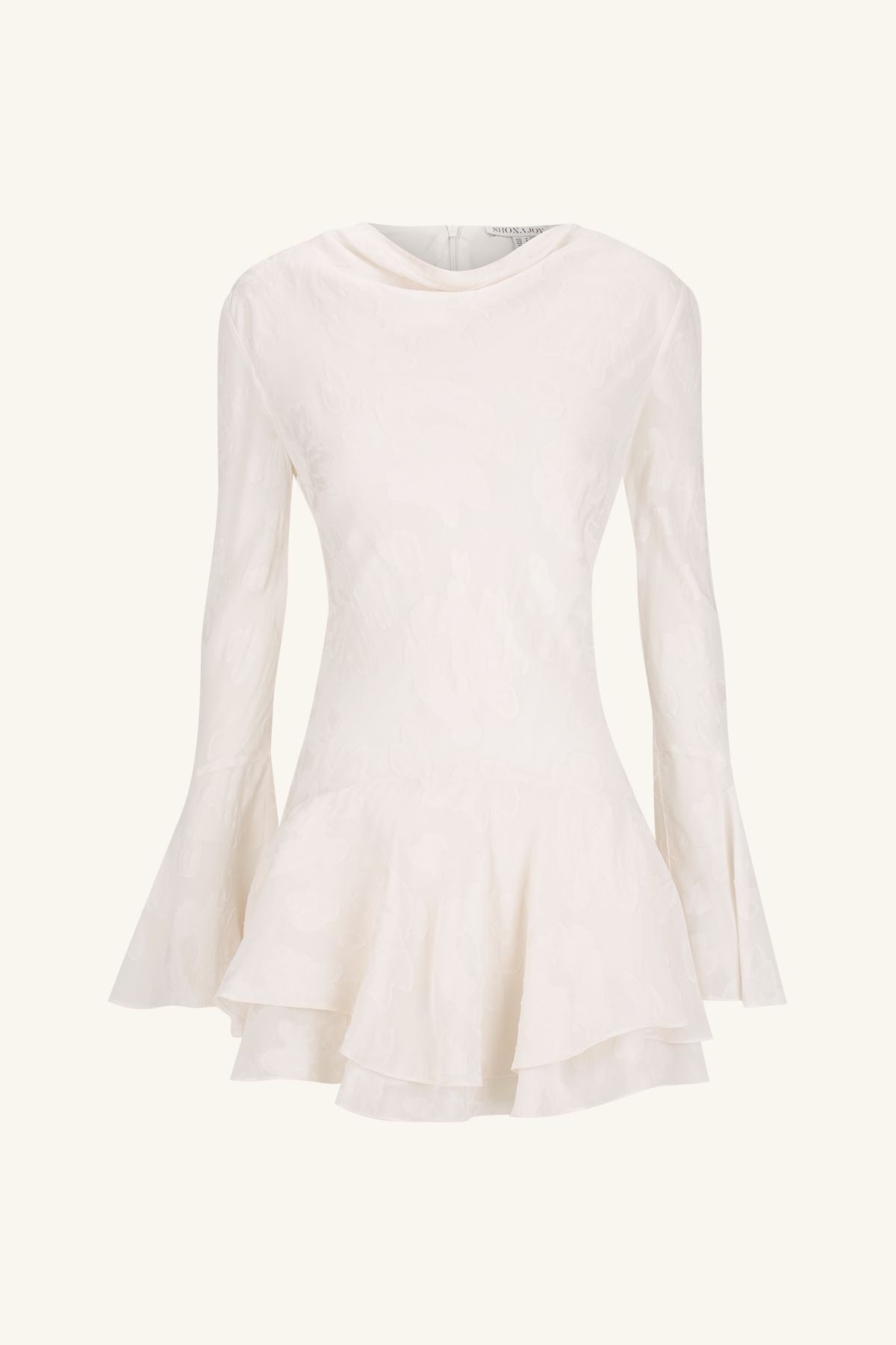 Bowery Long Sleeve Ruffle Mini Dress // Milk