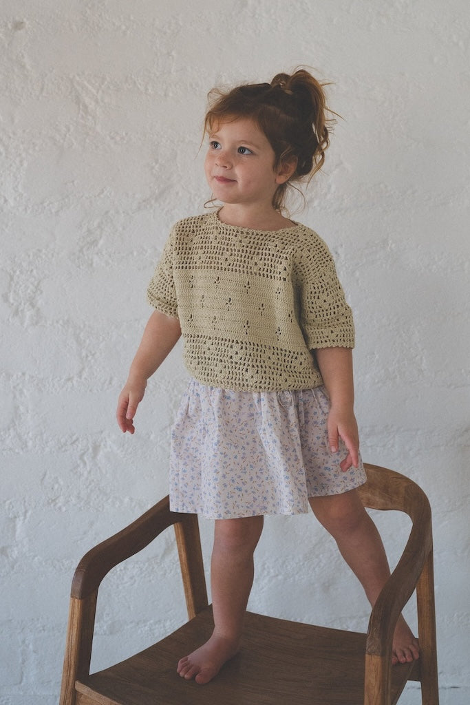 Filet Crochet Crop // Moss