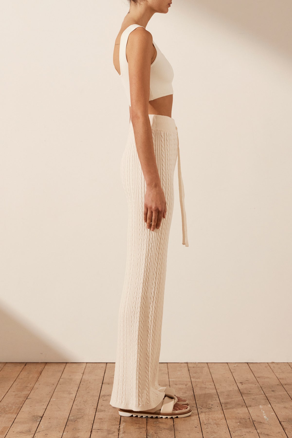 Fenouil Cable Drawstring Pant // Rice