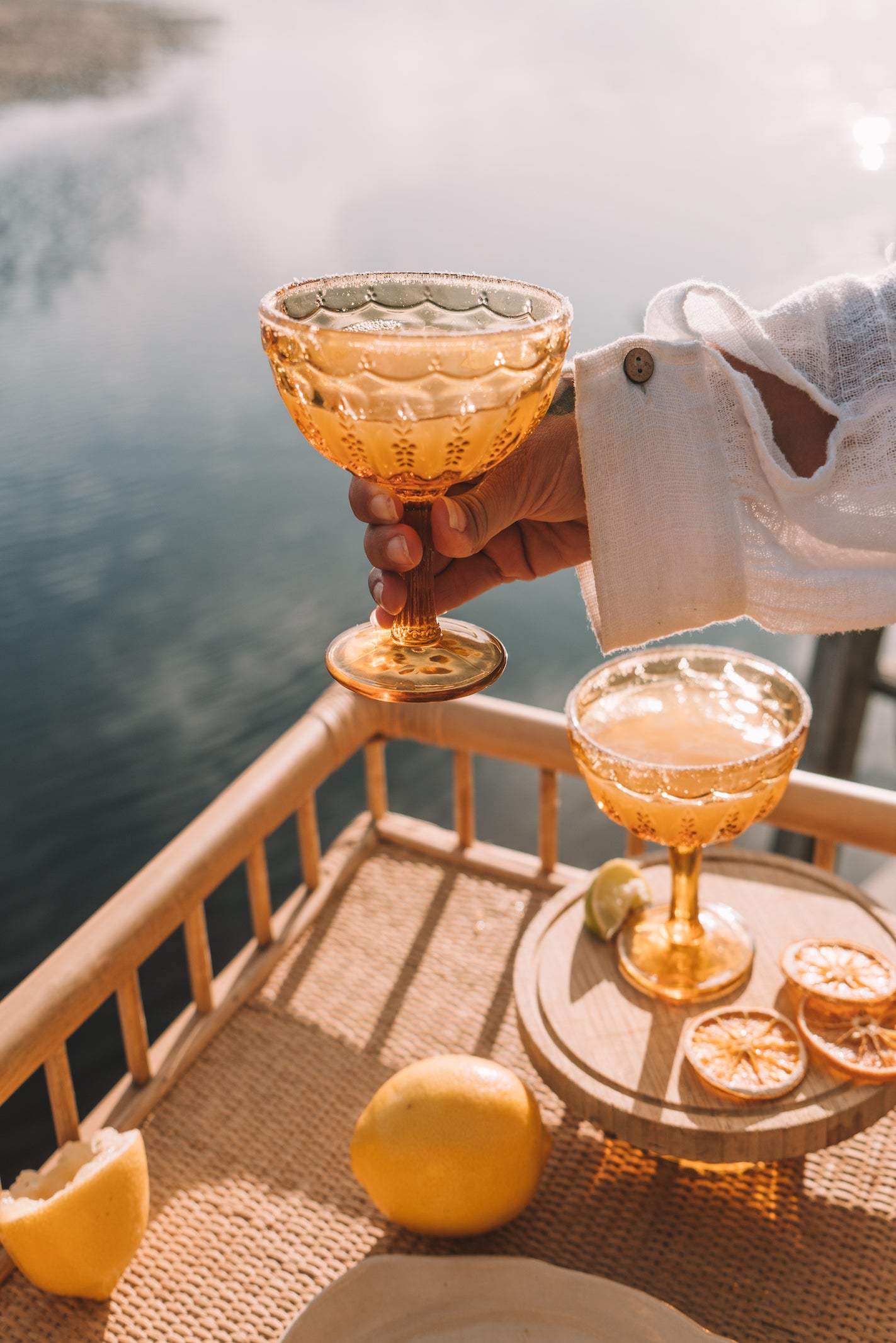 Margarita Glass Set of 2 // Amber