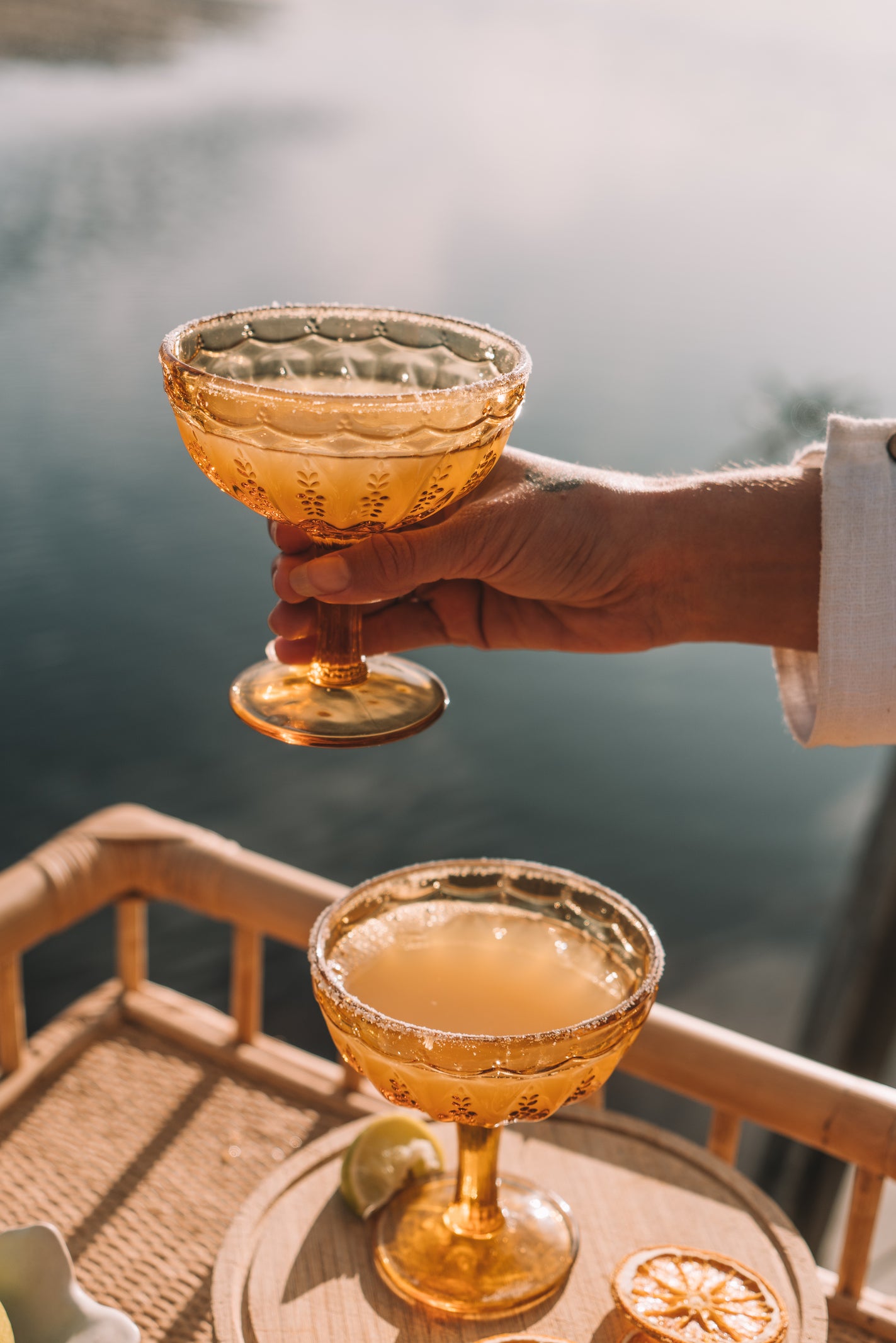 Margarita Glass Set of 2 // Amber
