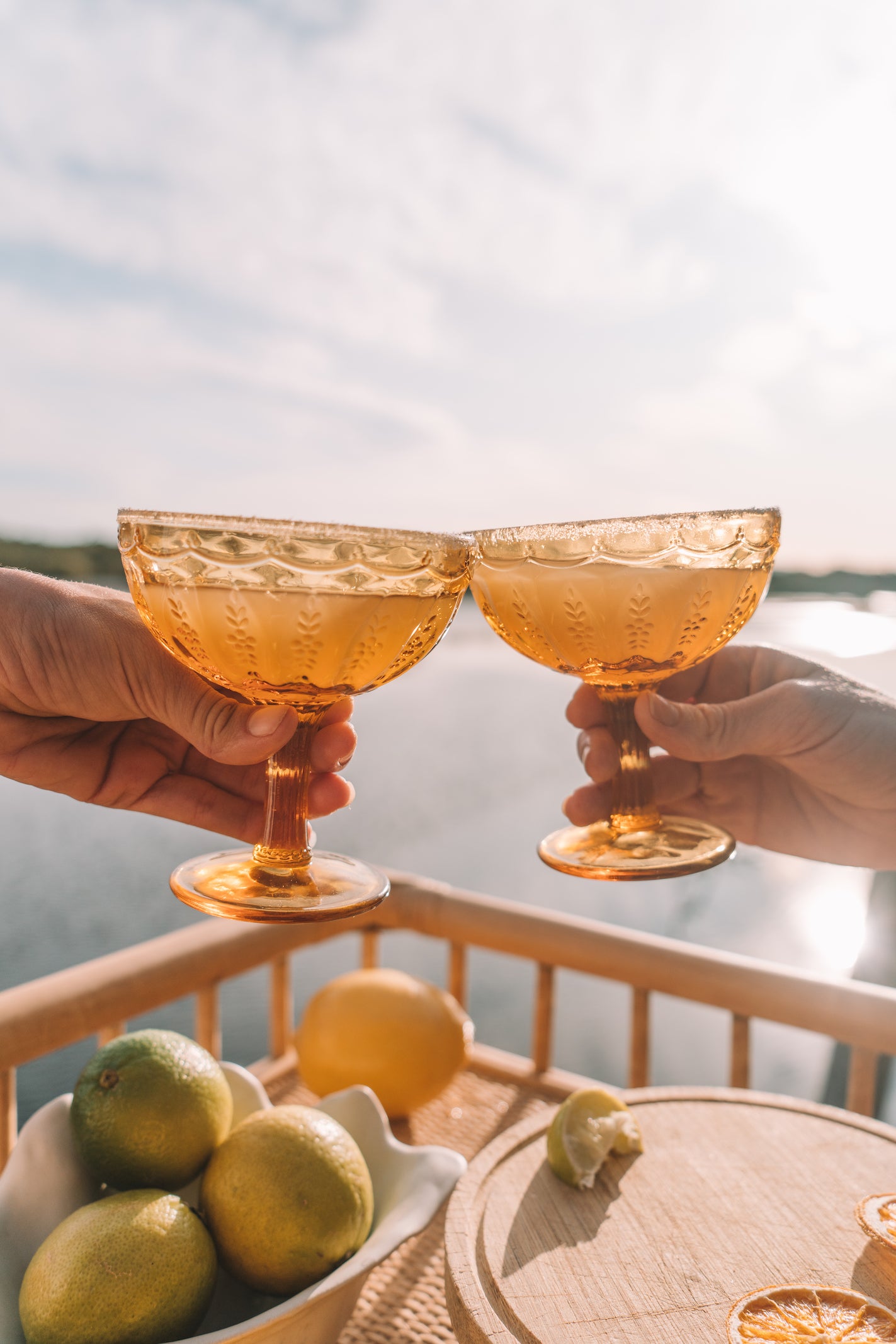 Margarita Glass Set of 2 // Amber