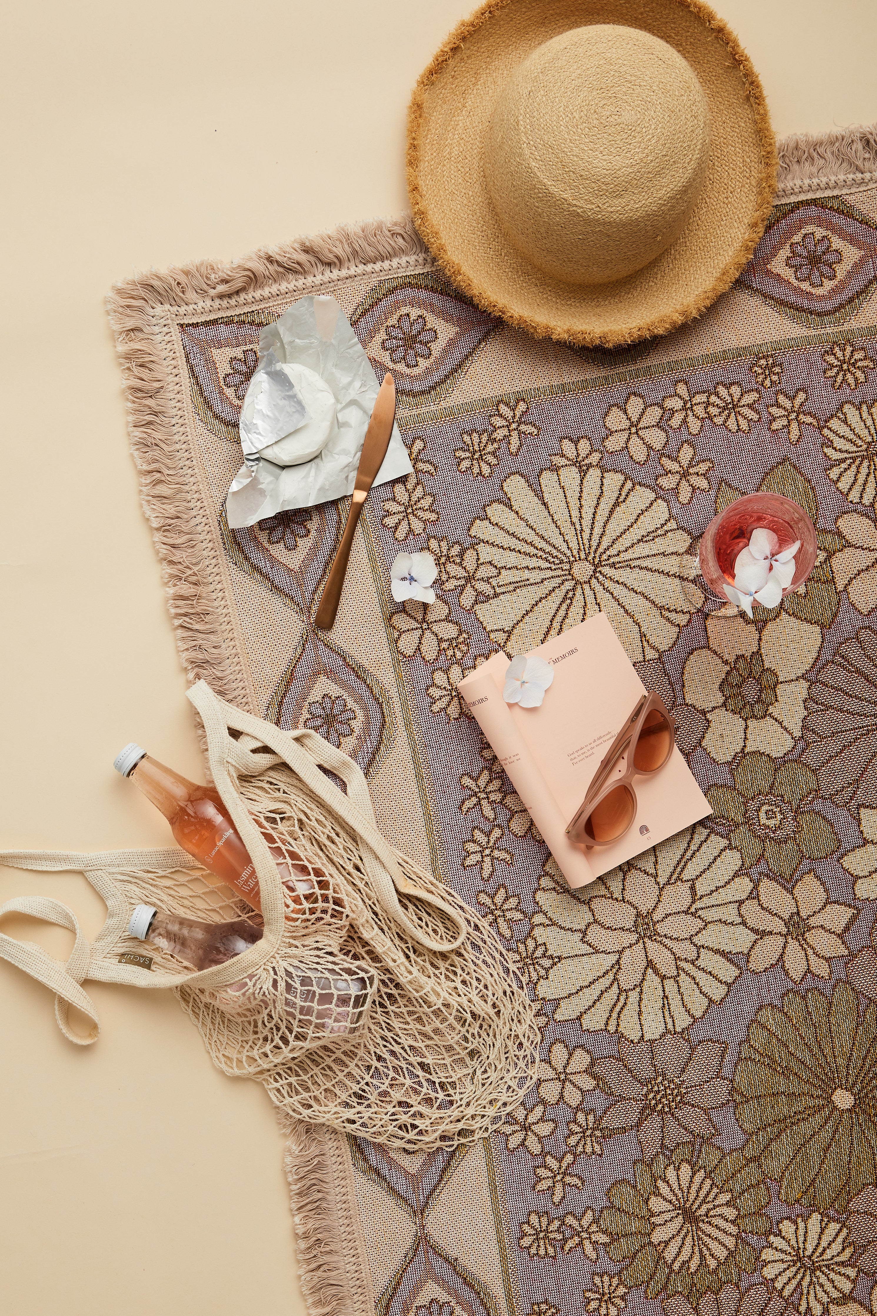 Wandering Woven Throw // Blush