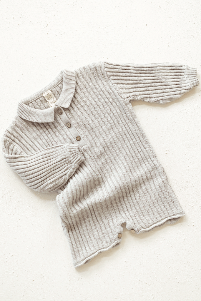 Essential Knit Romper // Powder Blue