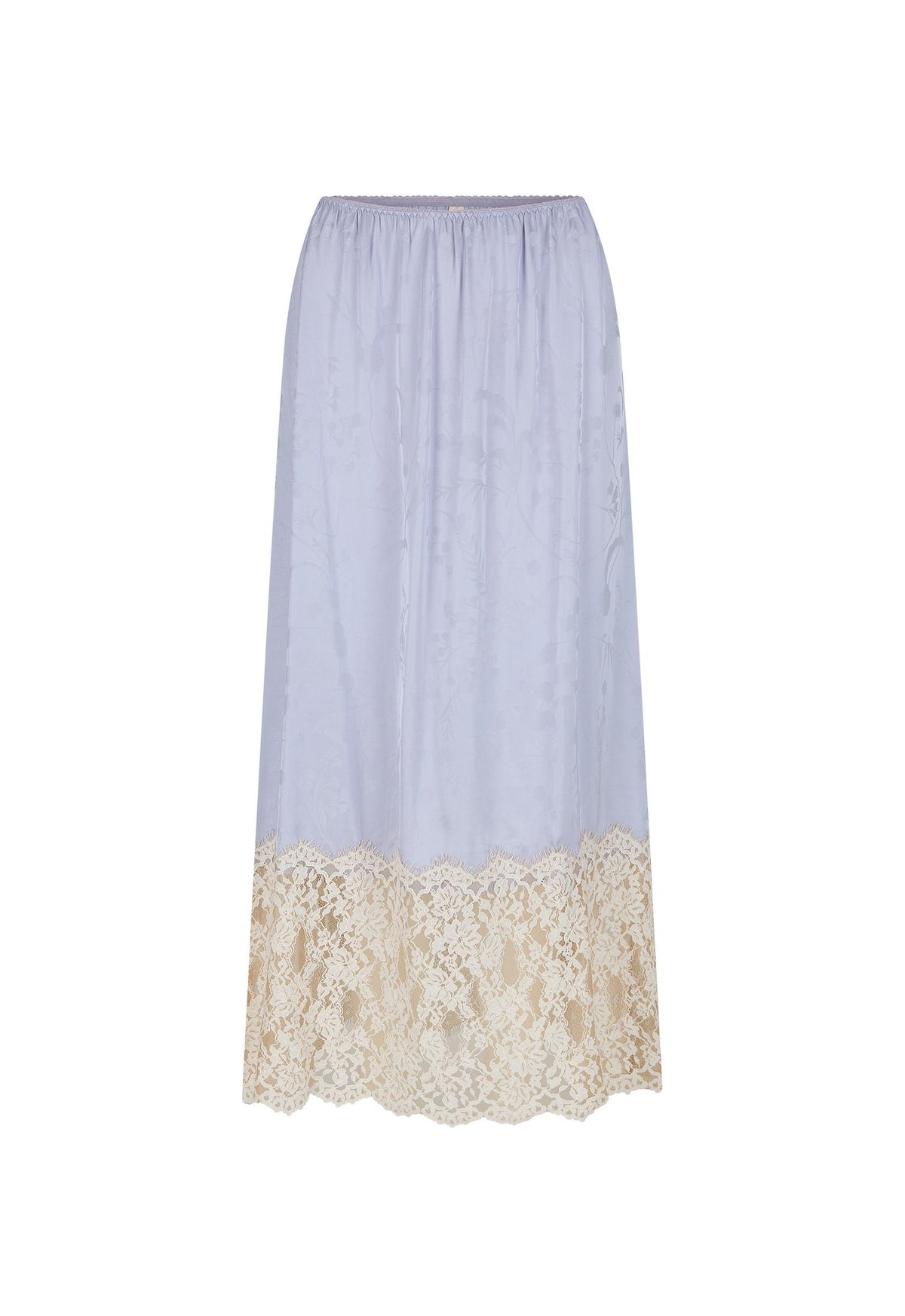 Viola Lace Trim Midi Skirt // Lagoon Purple