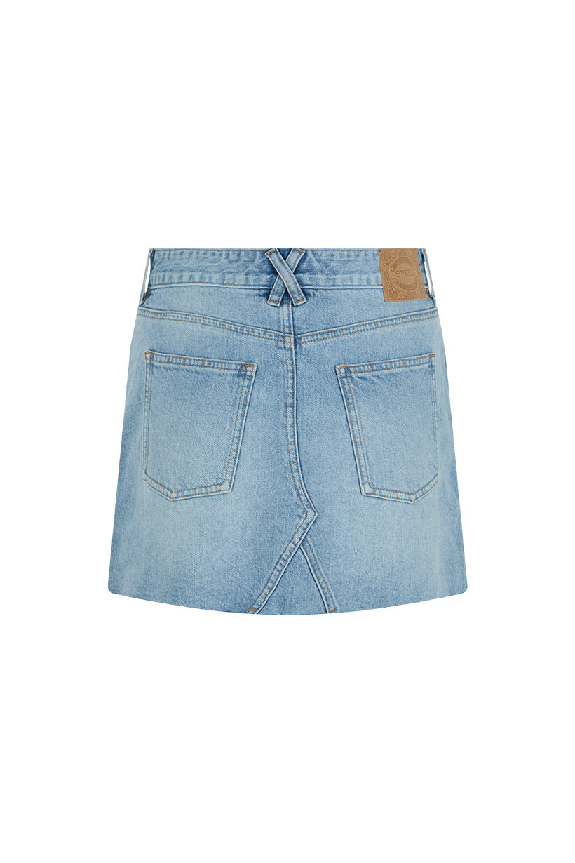 1979 Denim Mini Skirt // Vintage Blue