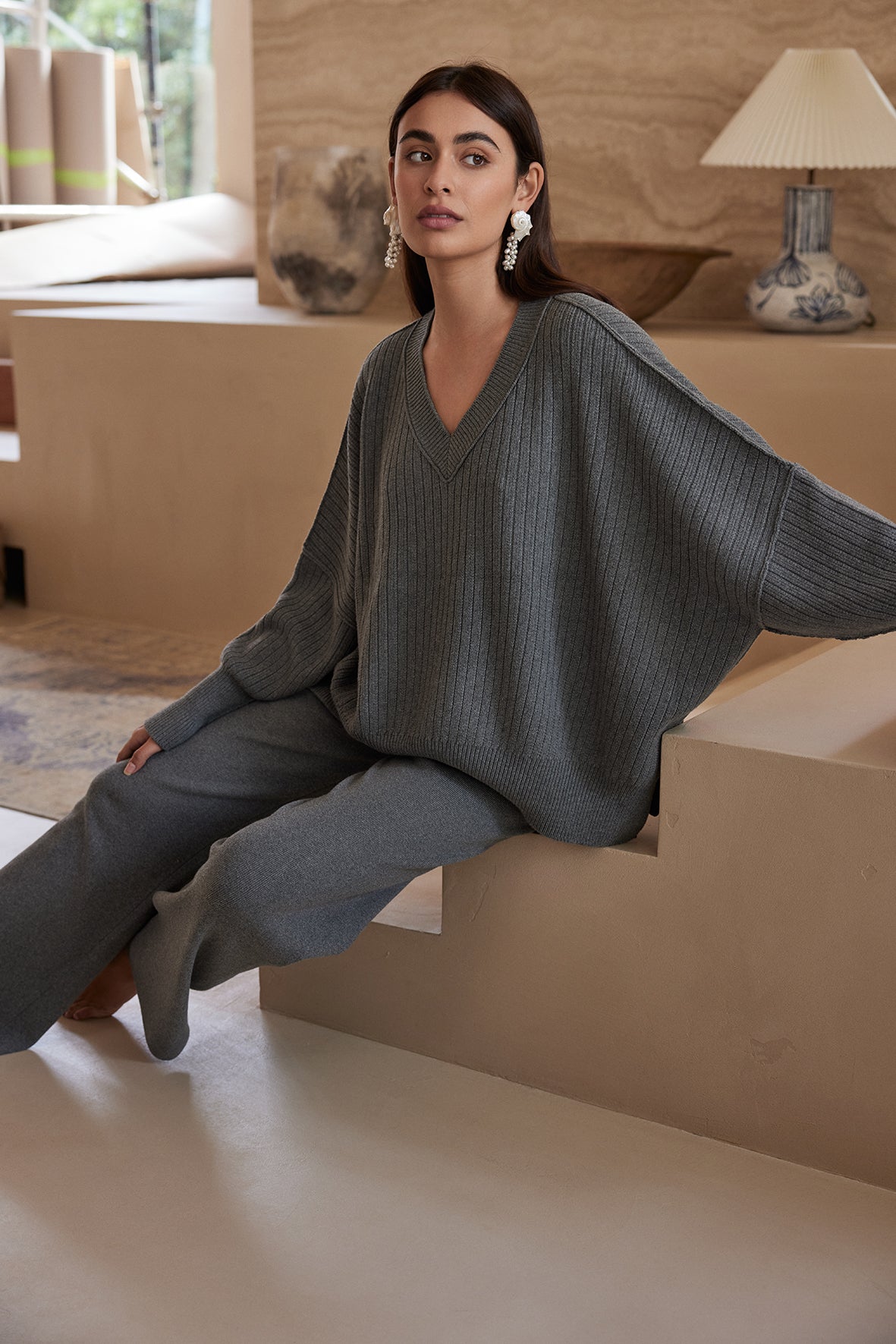 Vera Sweater // Dark Grey Marle