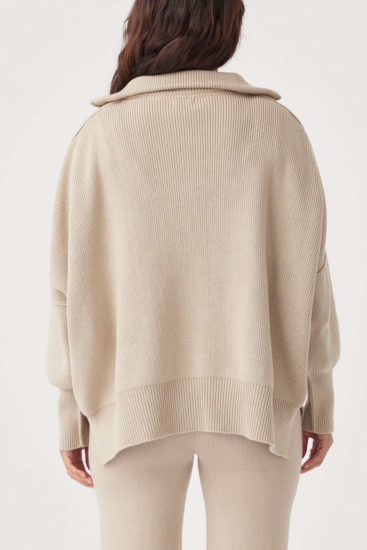 London Zip Sweater // Taupe