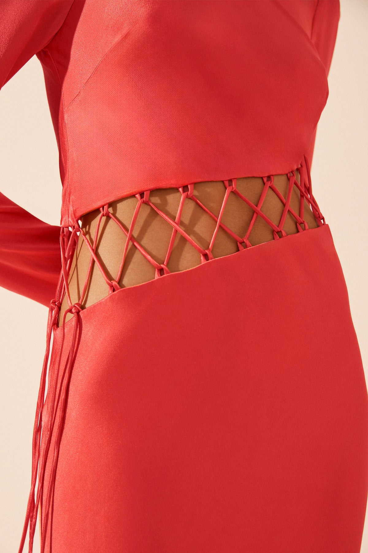 Lydie Asymmetrical Maxi Dress // Poppy Red