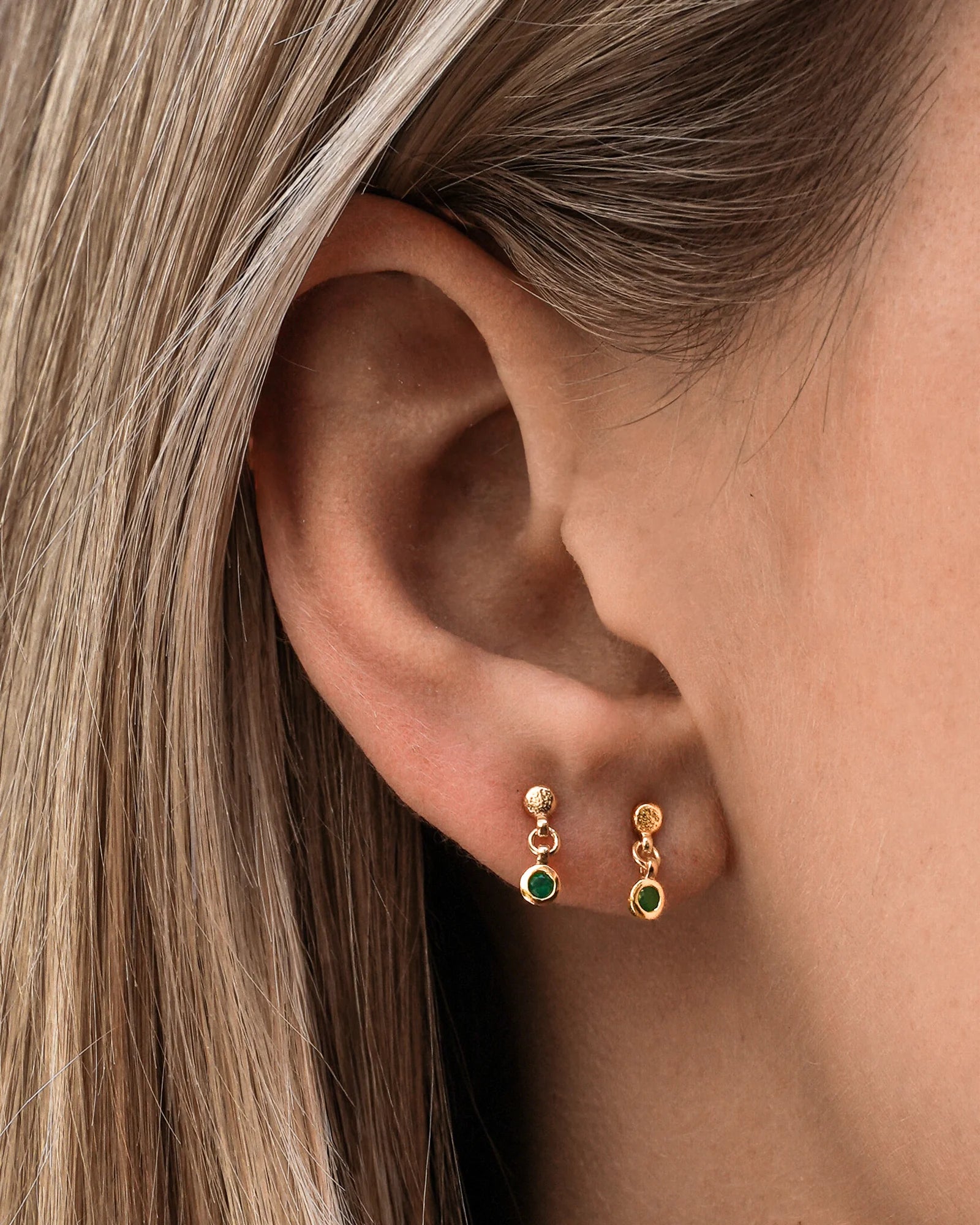 Ceres Drop Studs // Gold Vermeil