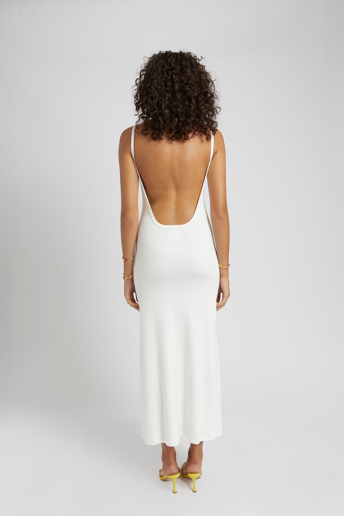 Backless Maxi Dress // White