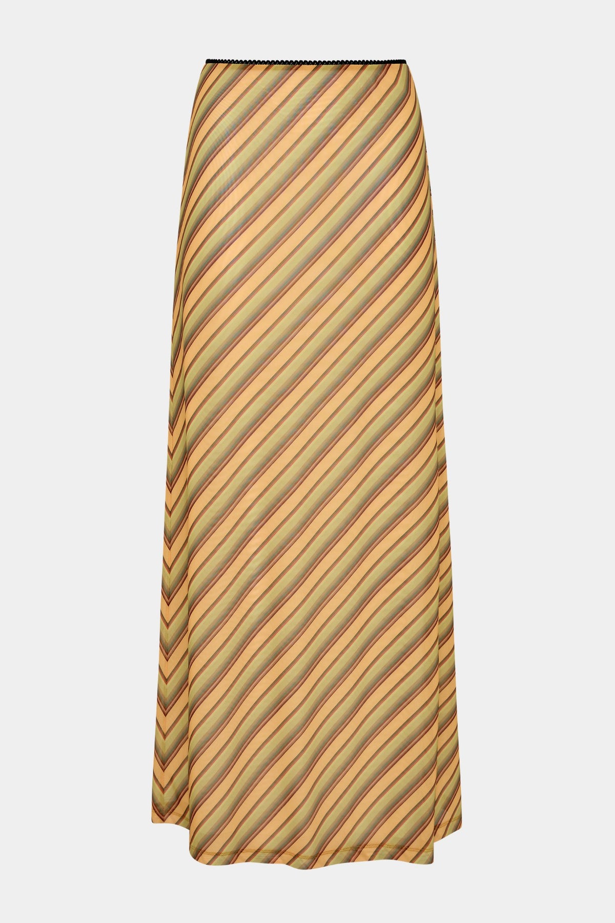 Mesh Maxi Skirt // Gold Stripe