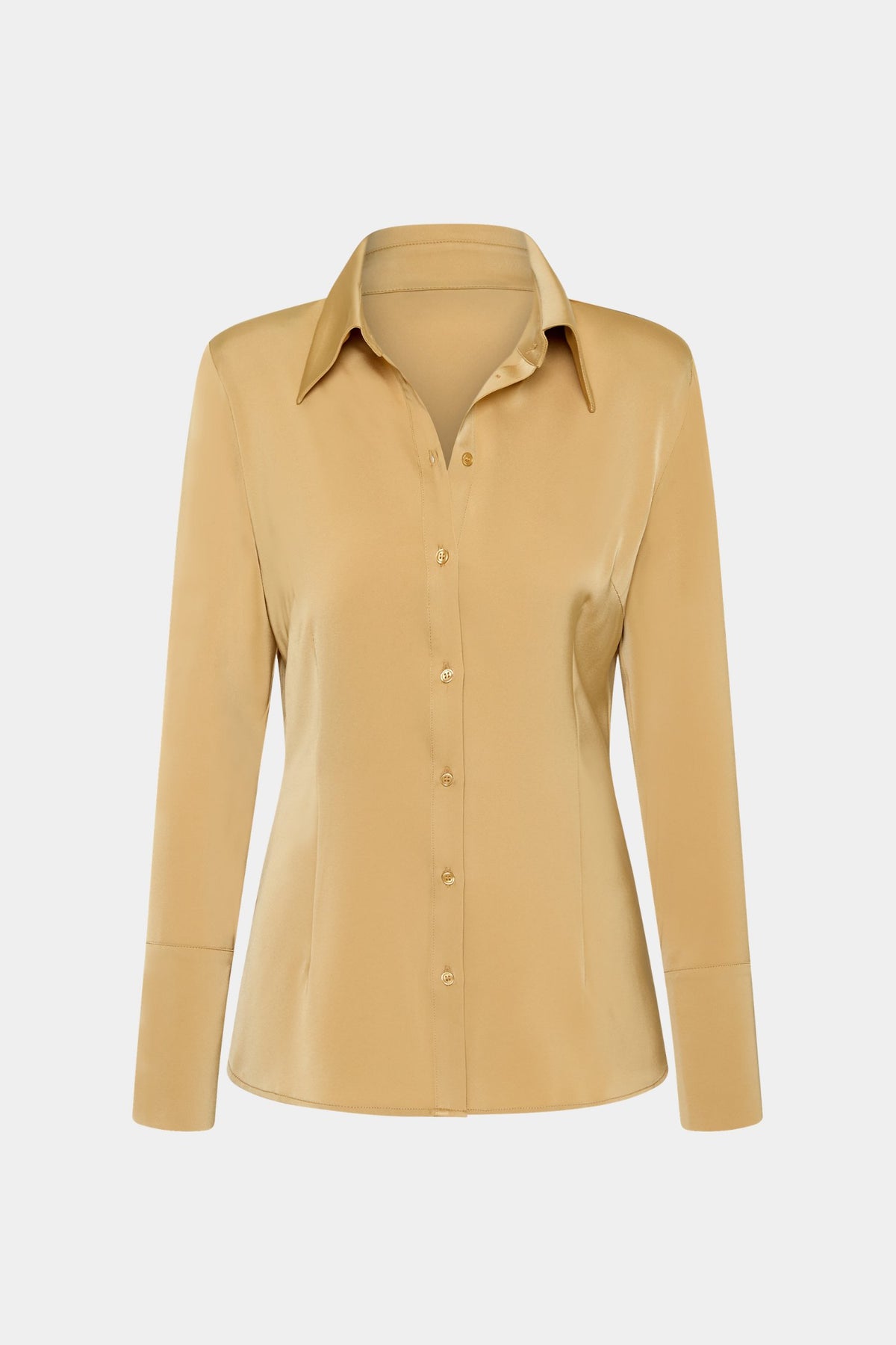 Structured Shirt // Gold Satin