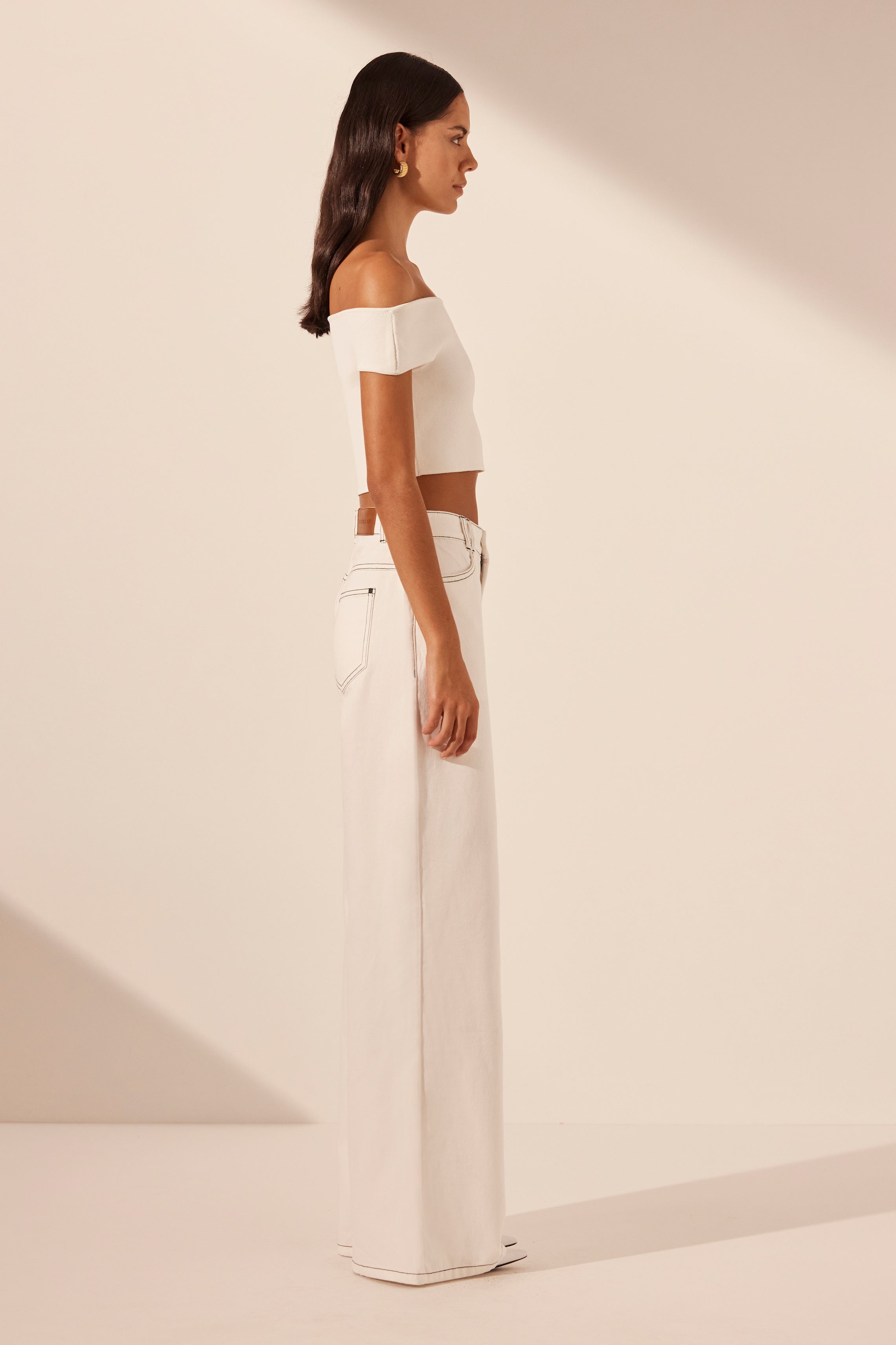 Hana Straight Leg Jean // Ivory