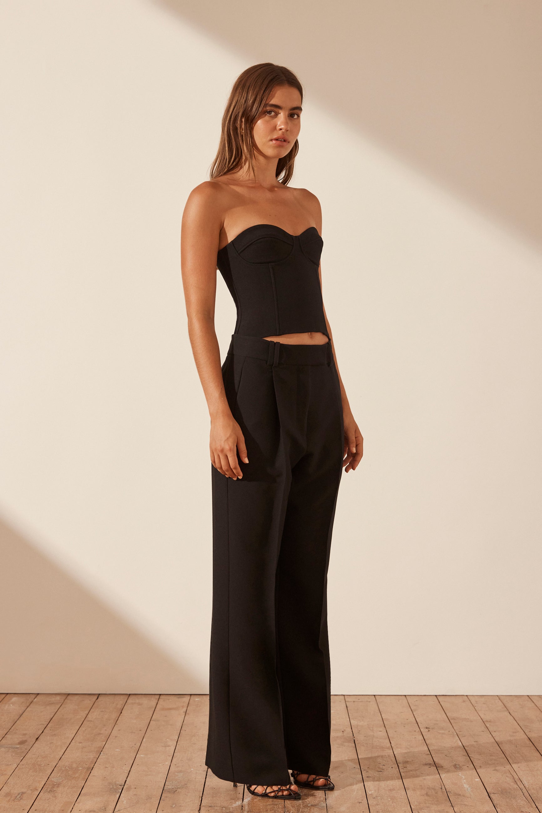 Irena Low Rise Slouch Pant // Black